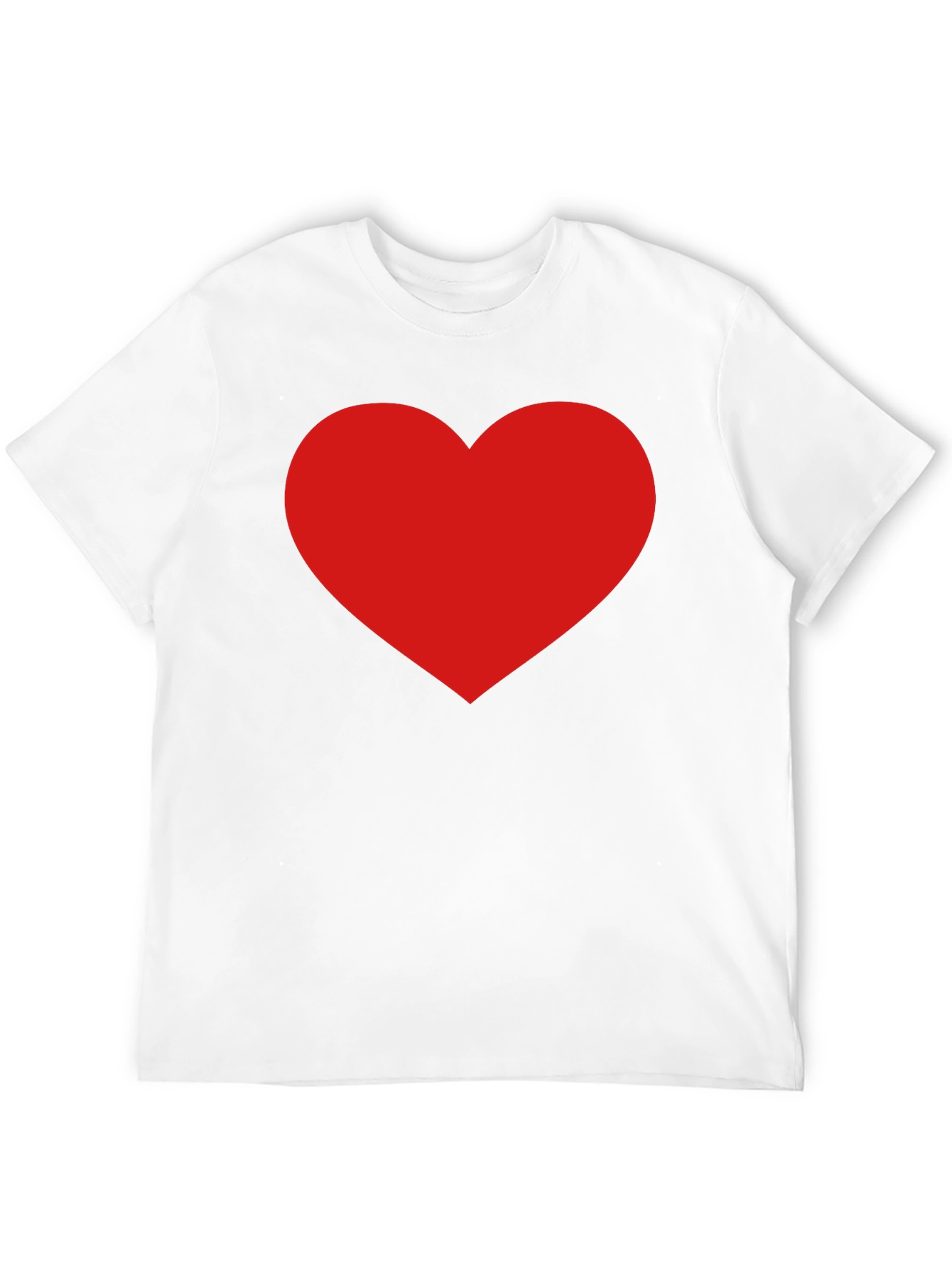 Classic Black Tee with Bold Red Heart Design