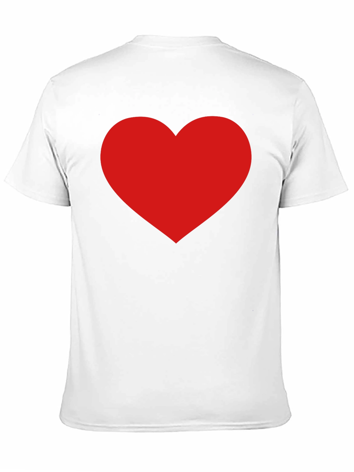 Classic Black Tee with Bold Red Heart Design