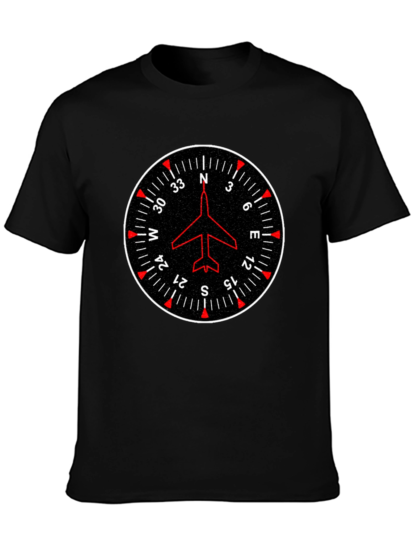 Pilot Compass Airplane T-Shirt