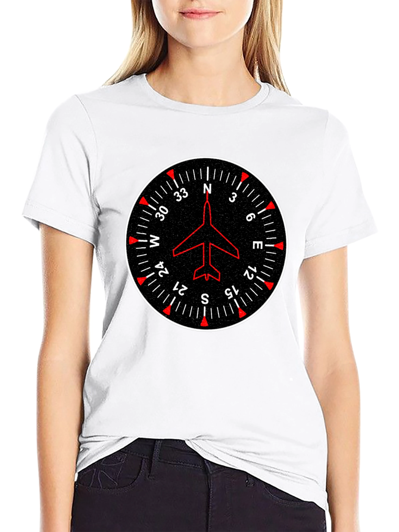 Pilot Compass Airplane T-Shirt