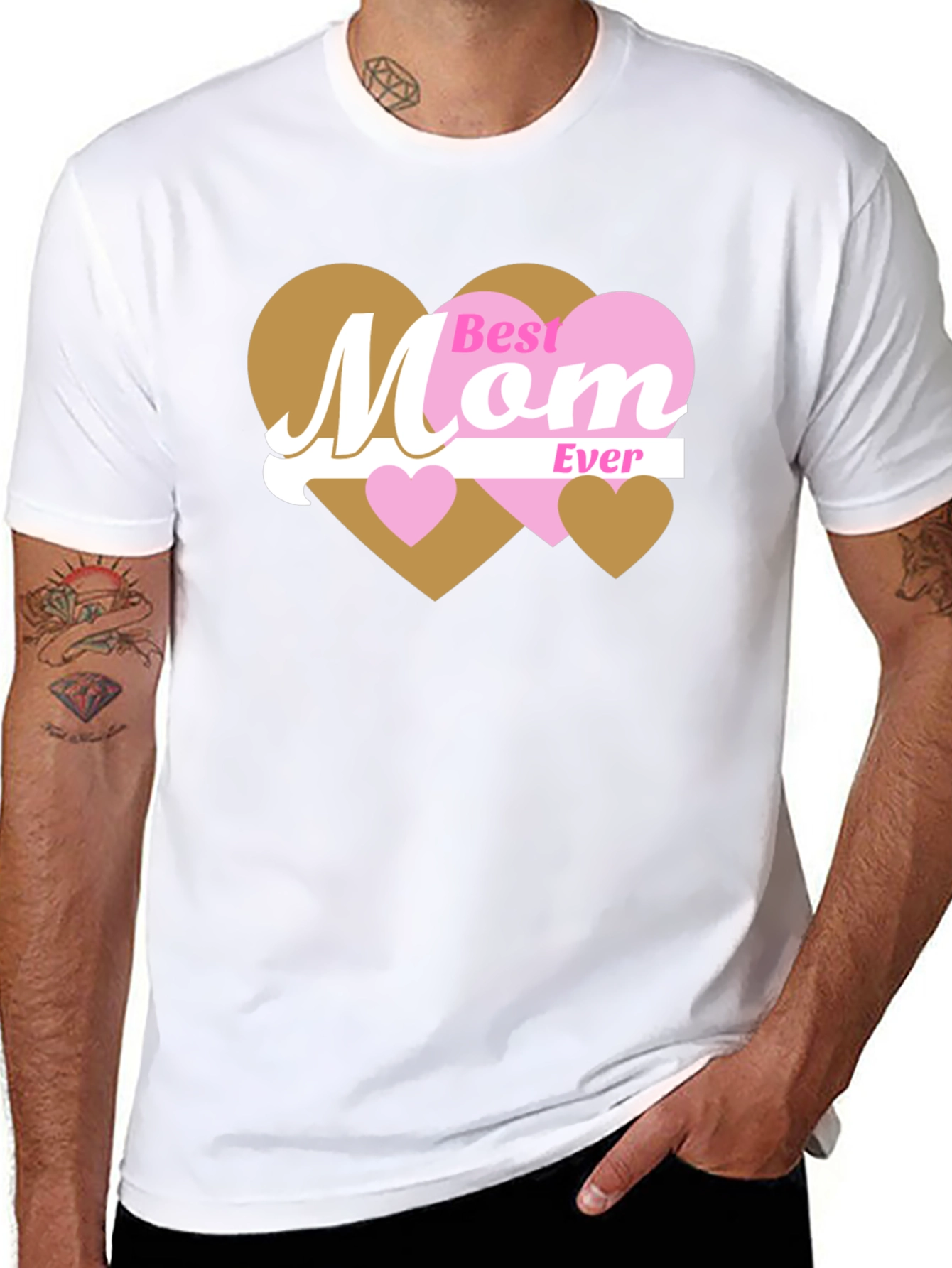 Best Mom Ever T-Shirt - Heart Design
