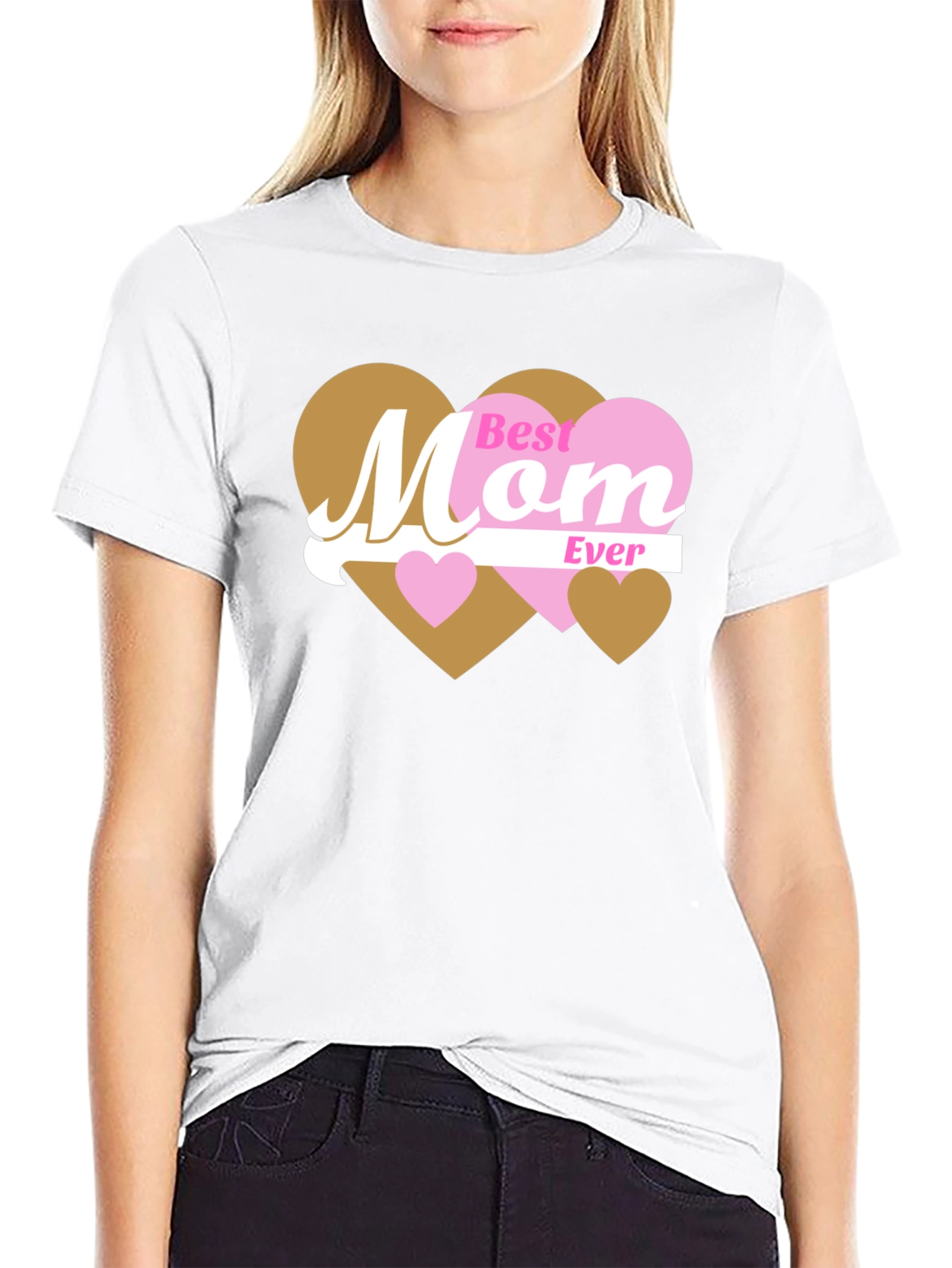 Best Mom Ever T-Shirt - Heart Design
