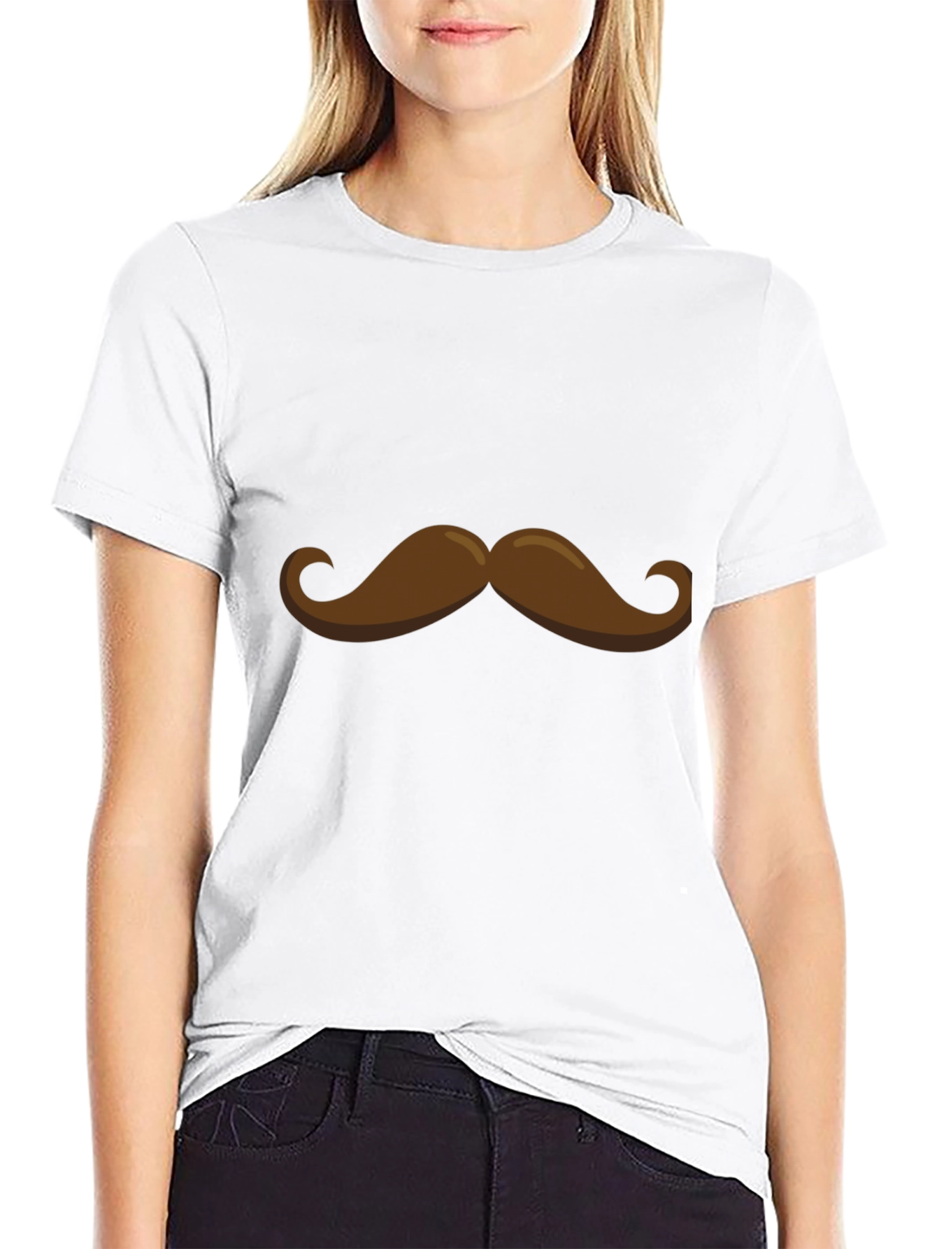 Mustache Graphic Tee - Funny Novelty Shirt
