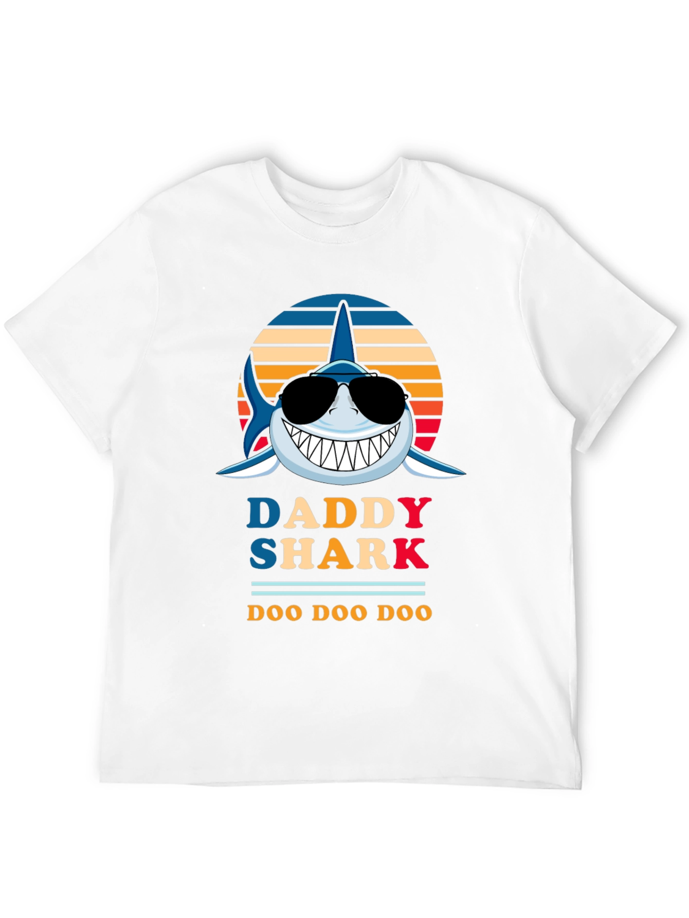 Daddy Shark Graphic Tee - Fun Family Apparel