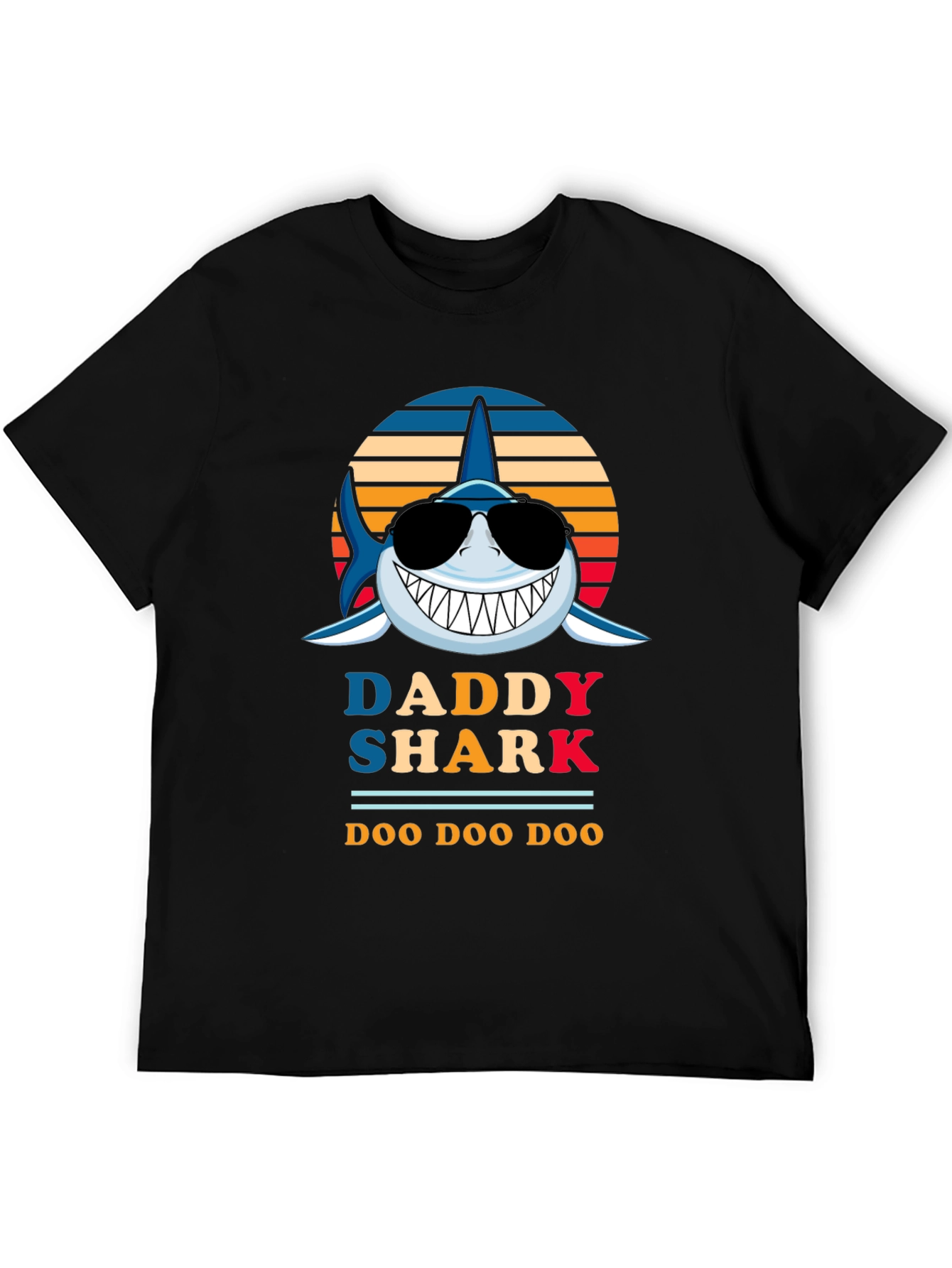 Daddy Shark Graphic Tee - Fun Family Apparel