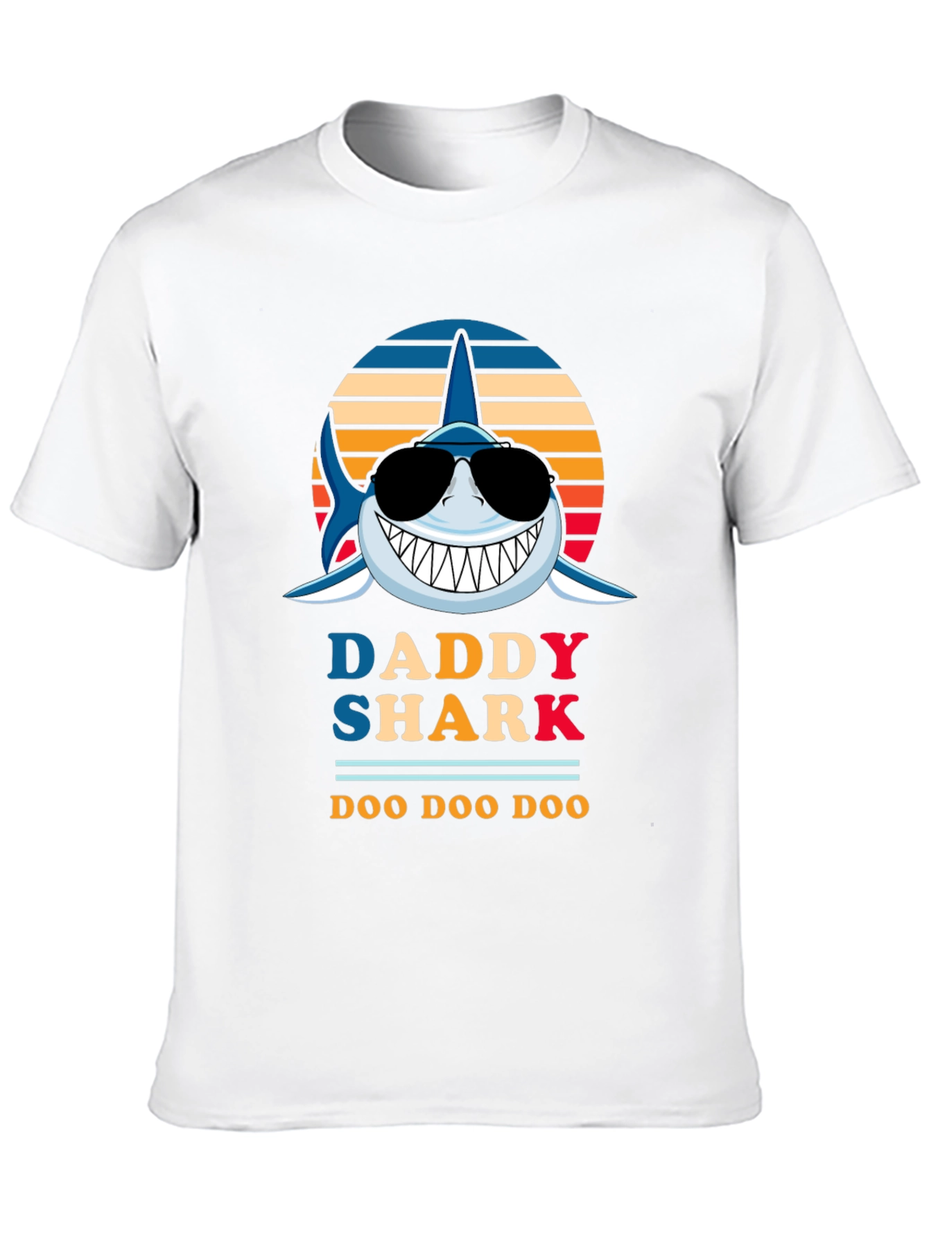 Daddy Shark Graphic Tee - Fun Family Apparel