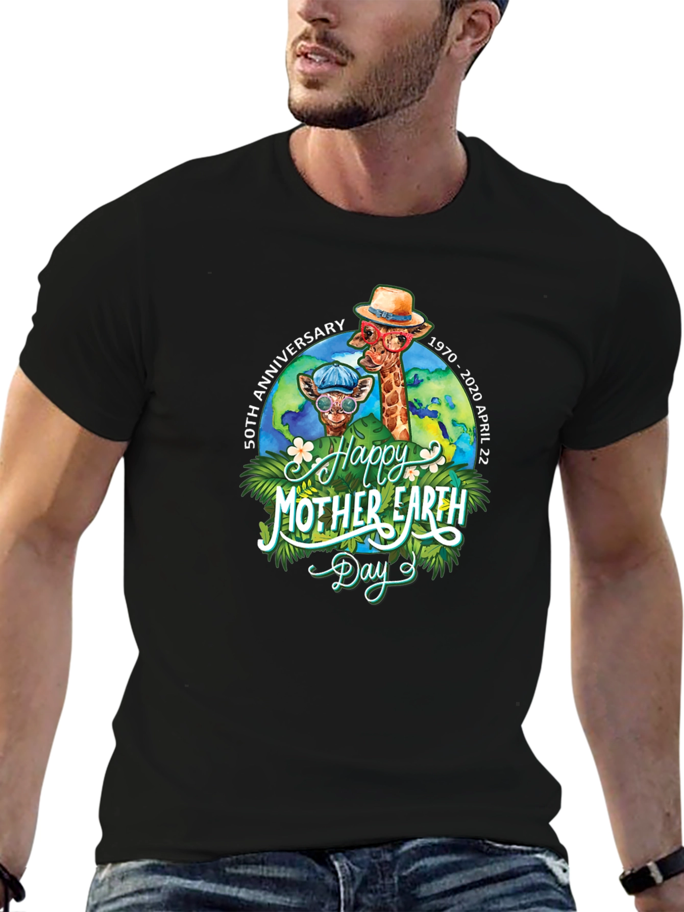 Happy Mother Earth Day Giraffe T-Shirt