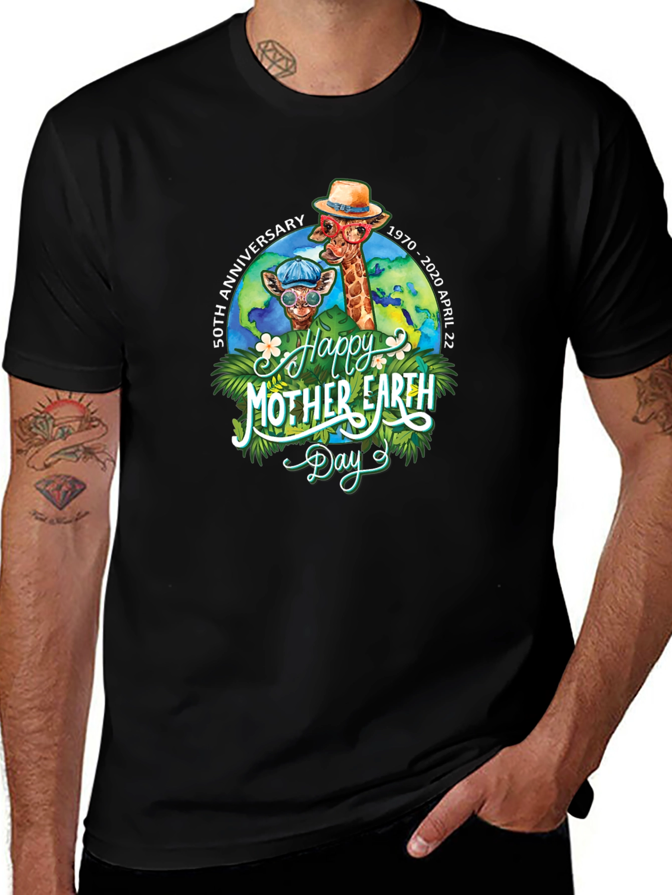 Happy Mother Earth Day Giraffe T-Shirt