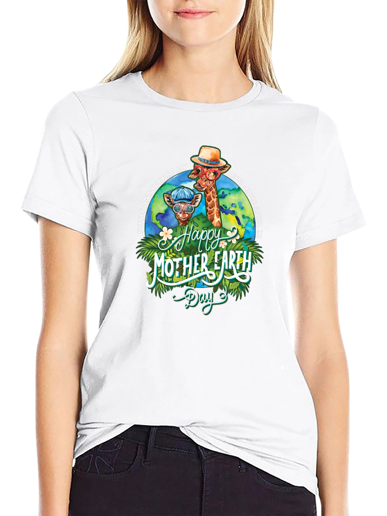 Happy Mother Earth Day Giraffe T-Shirt
