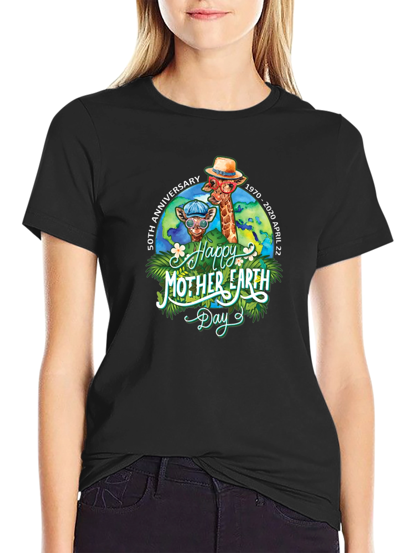 Happy Mother Earth Day Giraffe T-Shirt