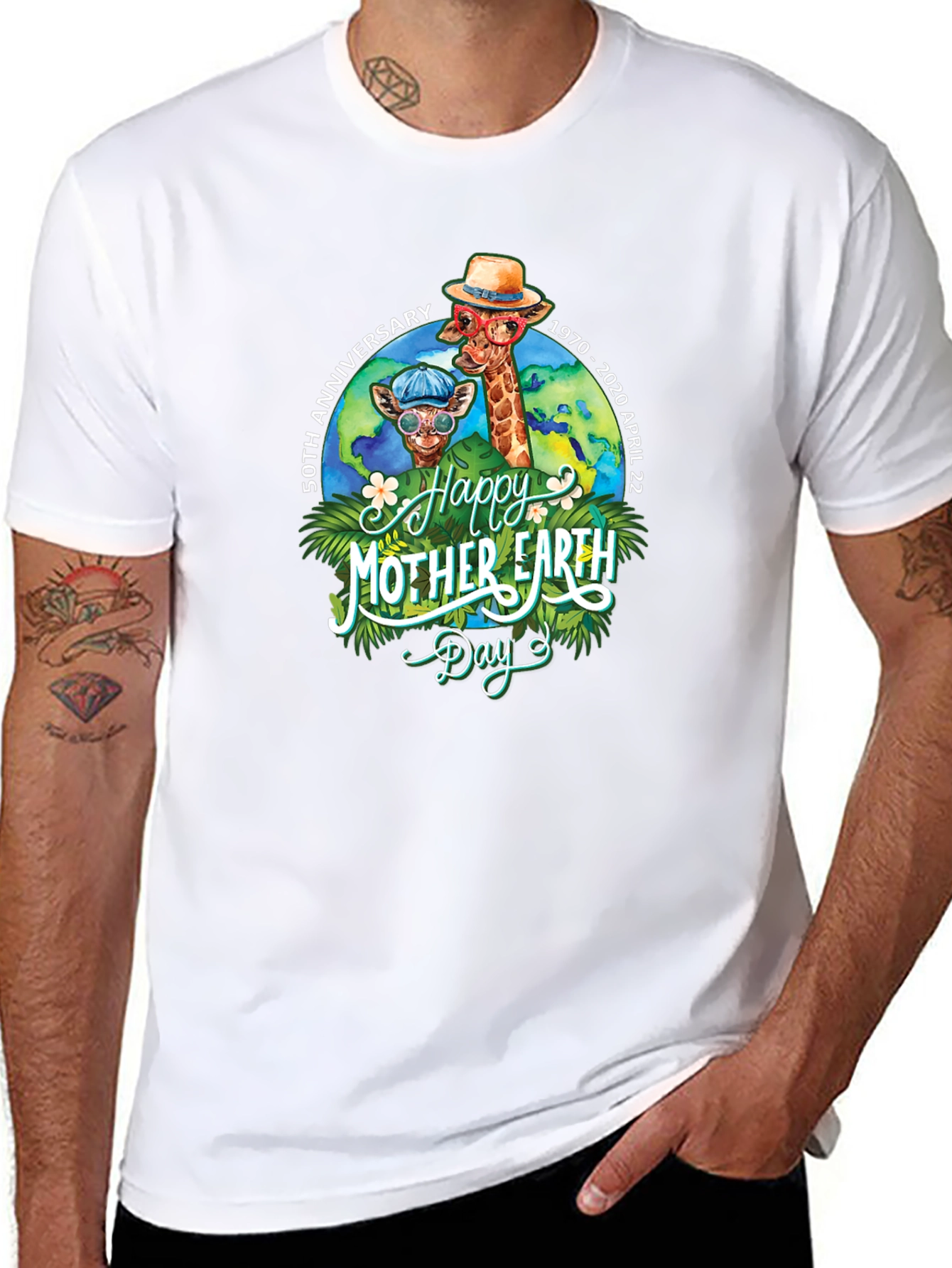 Happy Mother Earth Day Giraffe T-Shirt