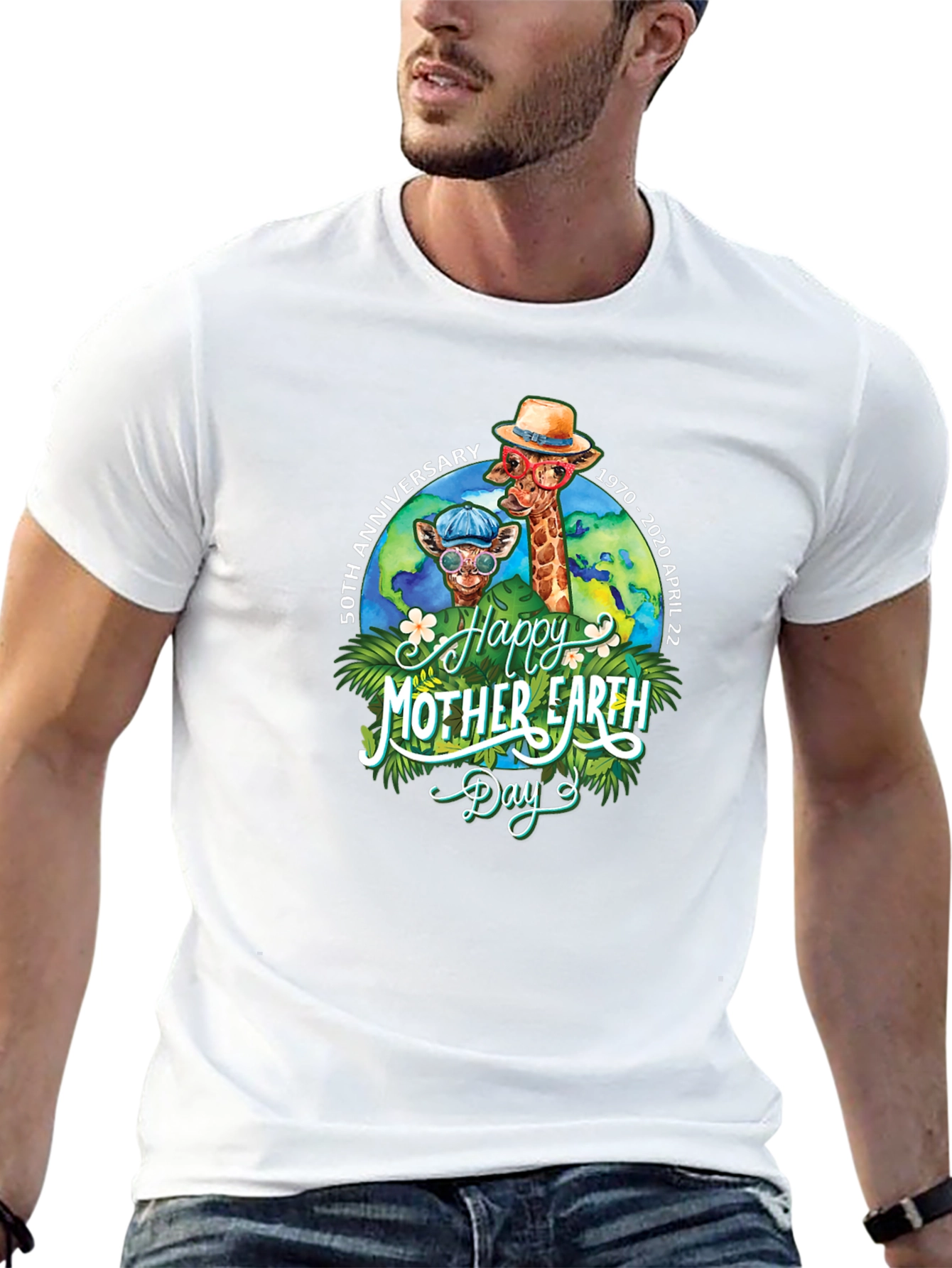 Happy Mother Earth Day Giraffe T-Shirt