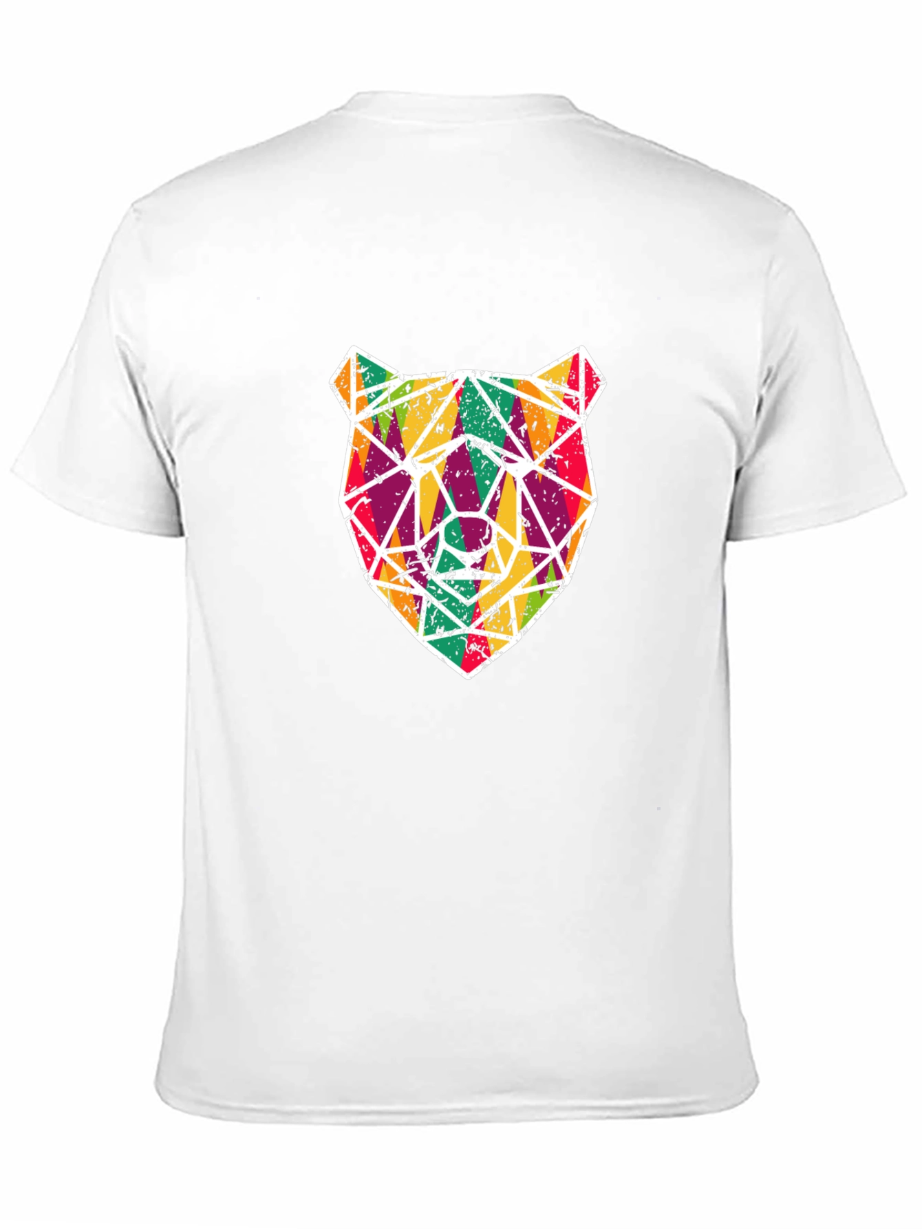 Geometric Bear Graphic T-Shirt - Cool Modern Design