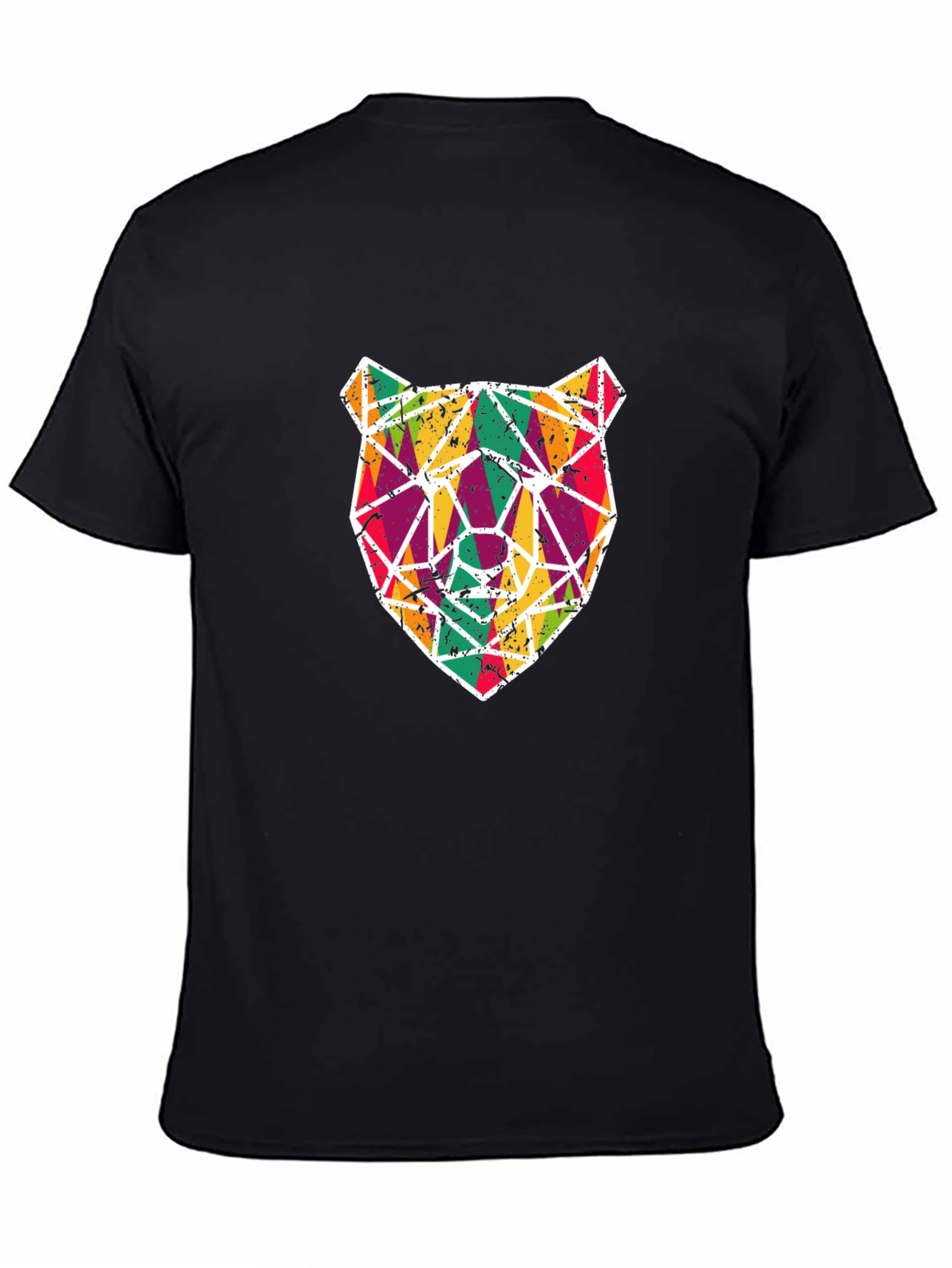 Geometric Bear Graphic T-Shirt - Cool Modern Design