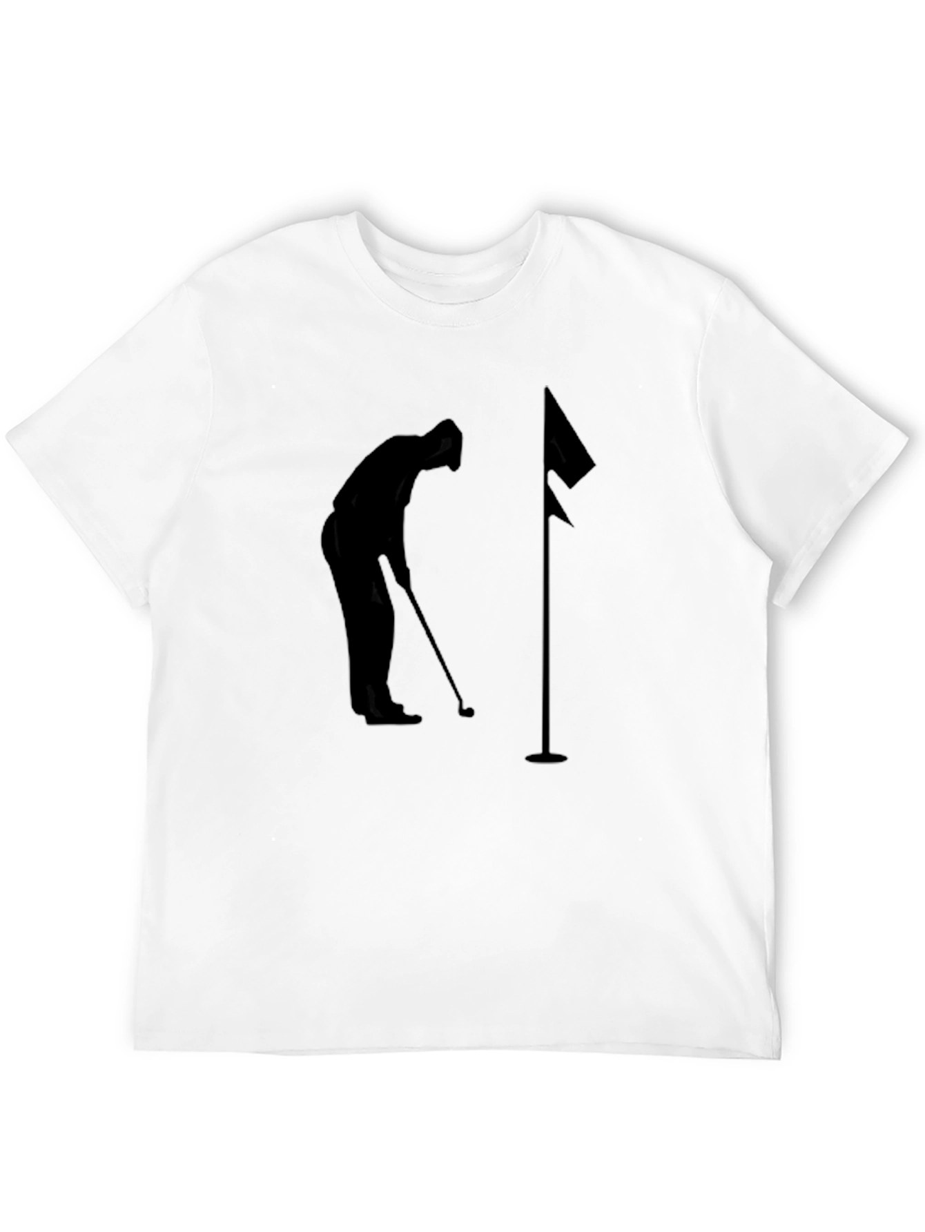 Golfer Silhouette Graphic Tee - Sporty Style