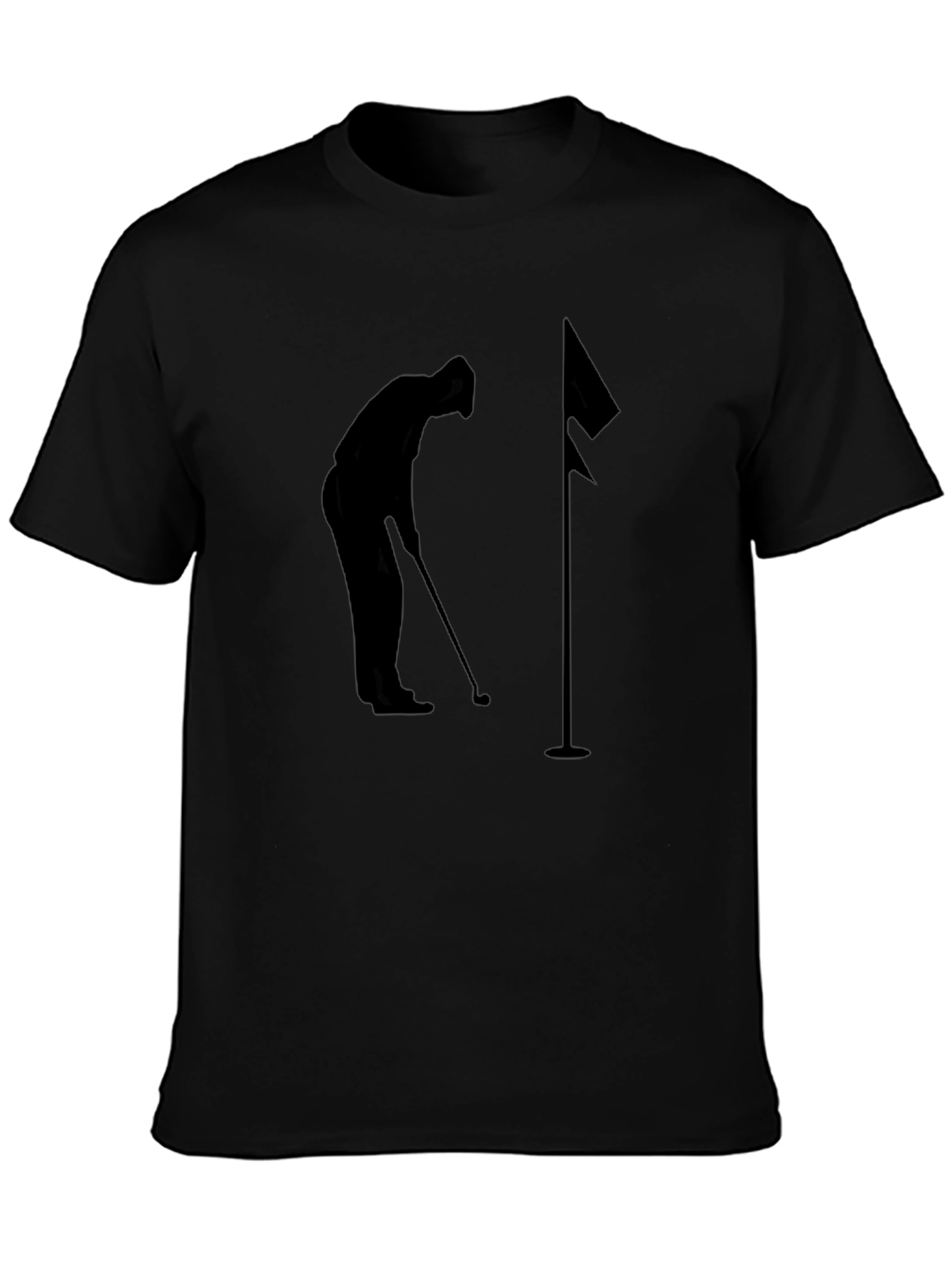 Golfer Silhouette Graphic Tee - Sporty Style