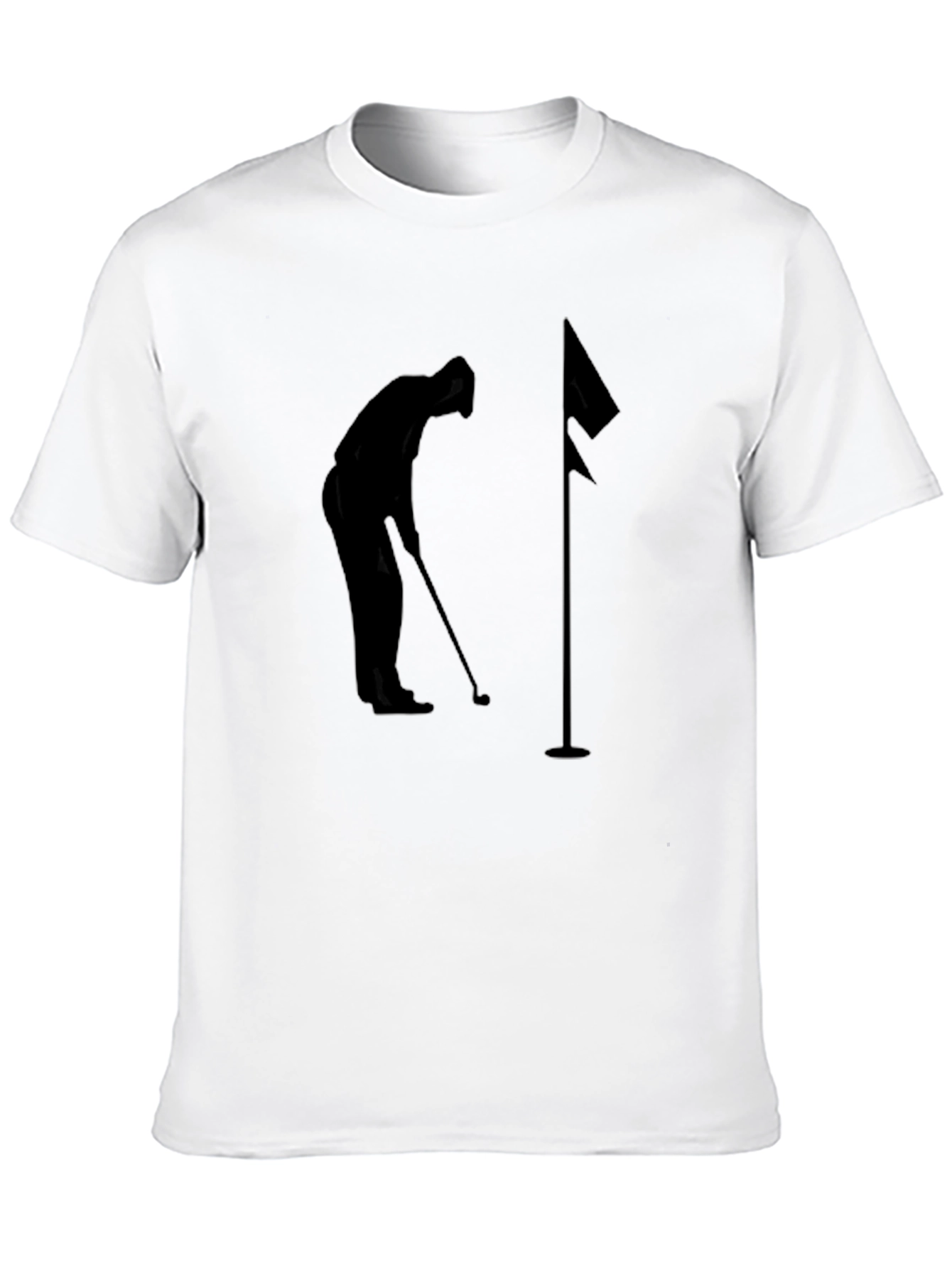 Golfer Silhouette Graphic Tee - Sporty Style
