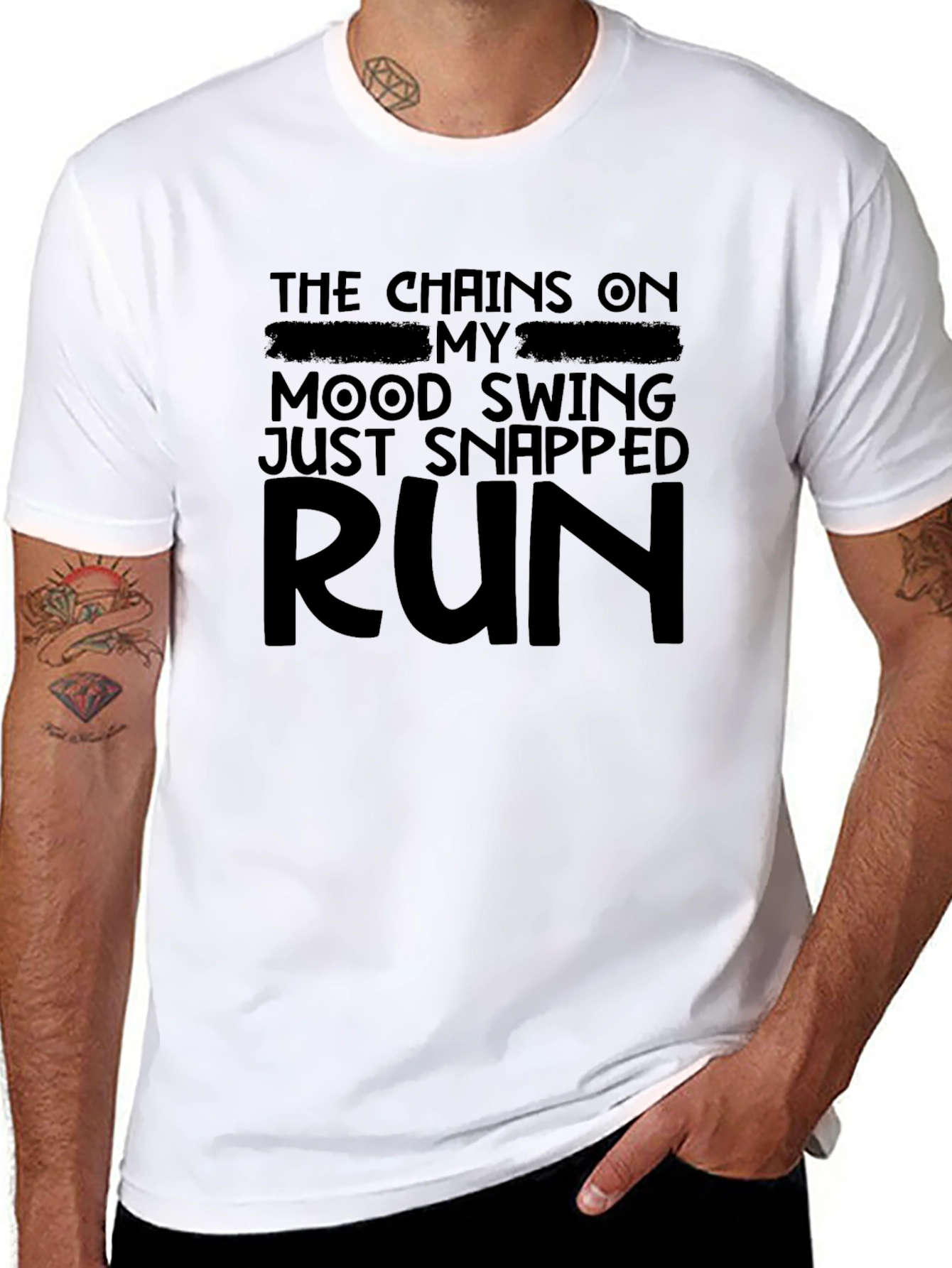 Humorous Mood Swing Run T-Shirt