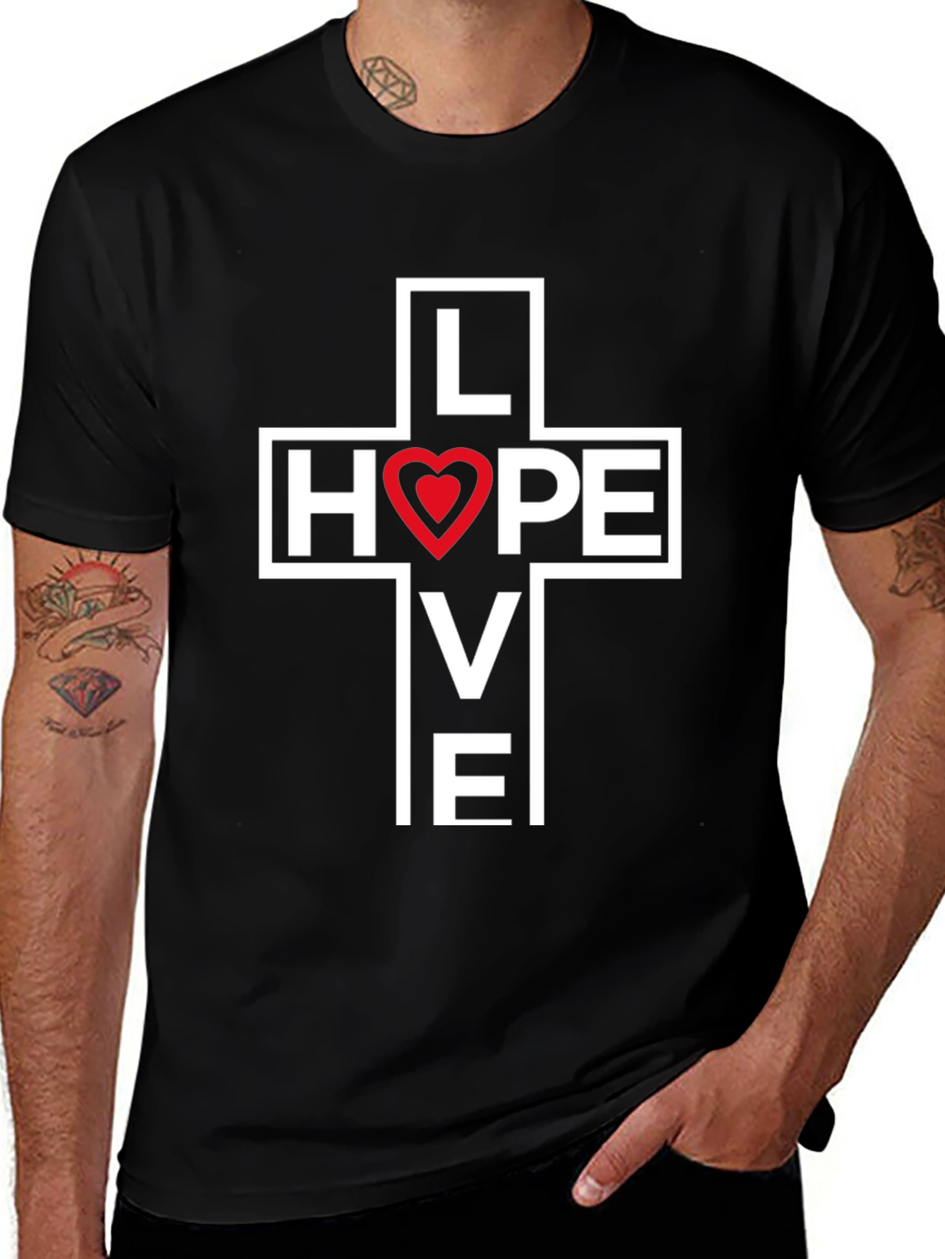 Love Hope Live Cross T-Shirt