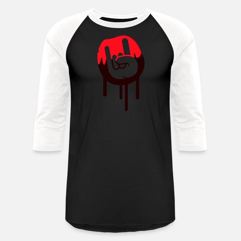 Heavy metal graffiti drop horn finger hand gesture