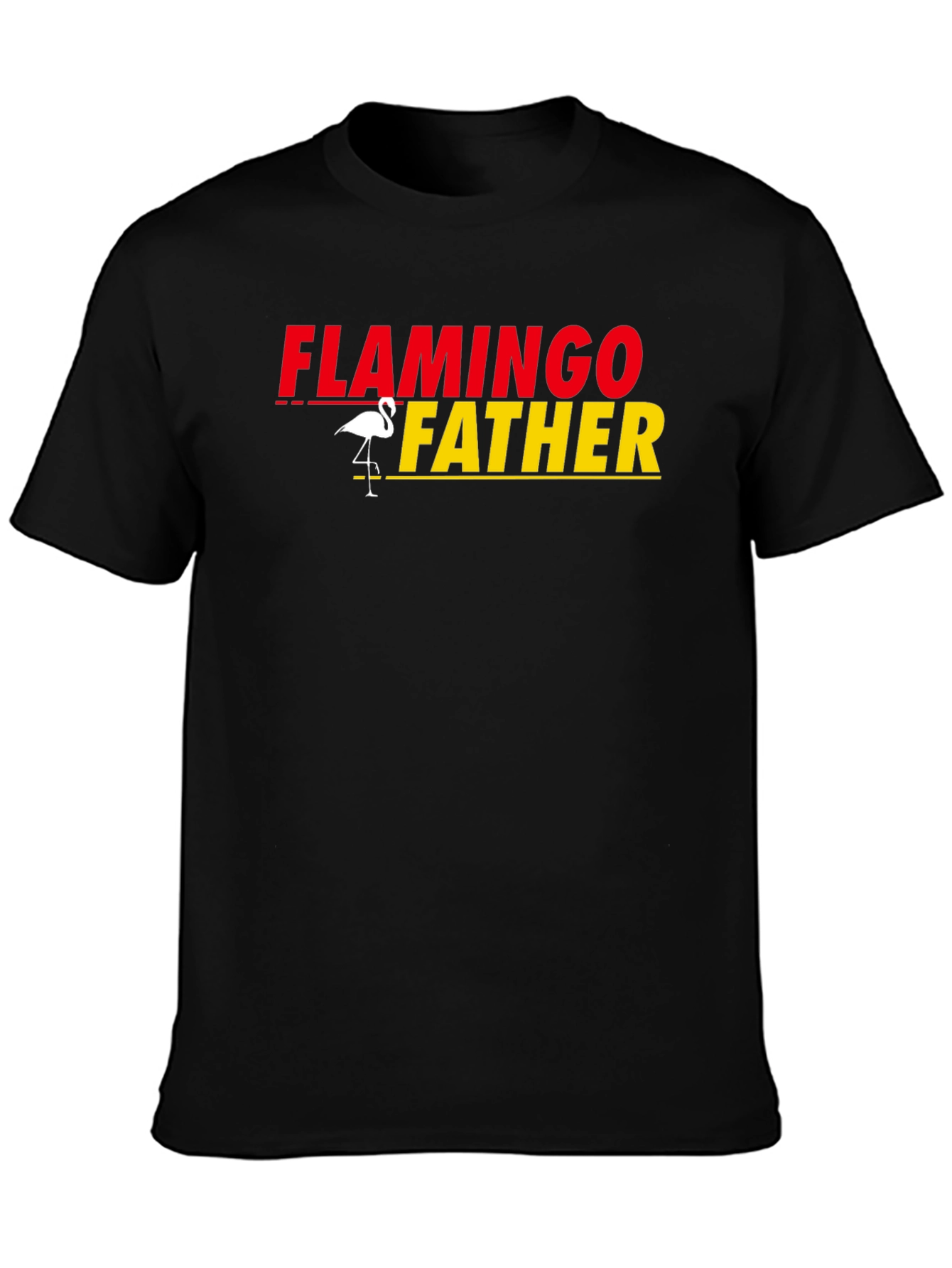 Flamingo Father Graphic Tee - Perfect Dad Gift!