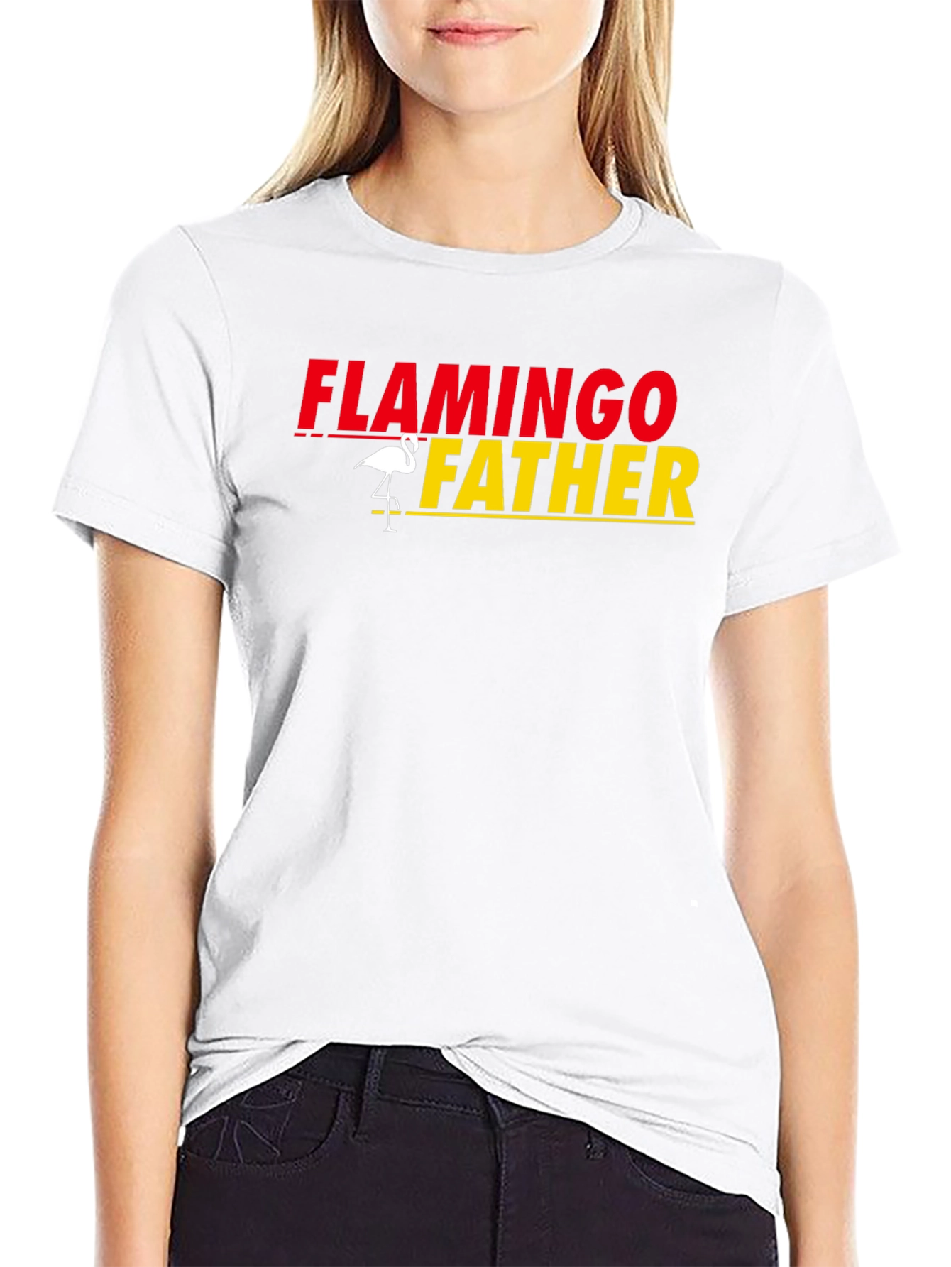 Flamingo Father Graphic Tee - Perfect Dad Gift!