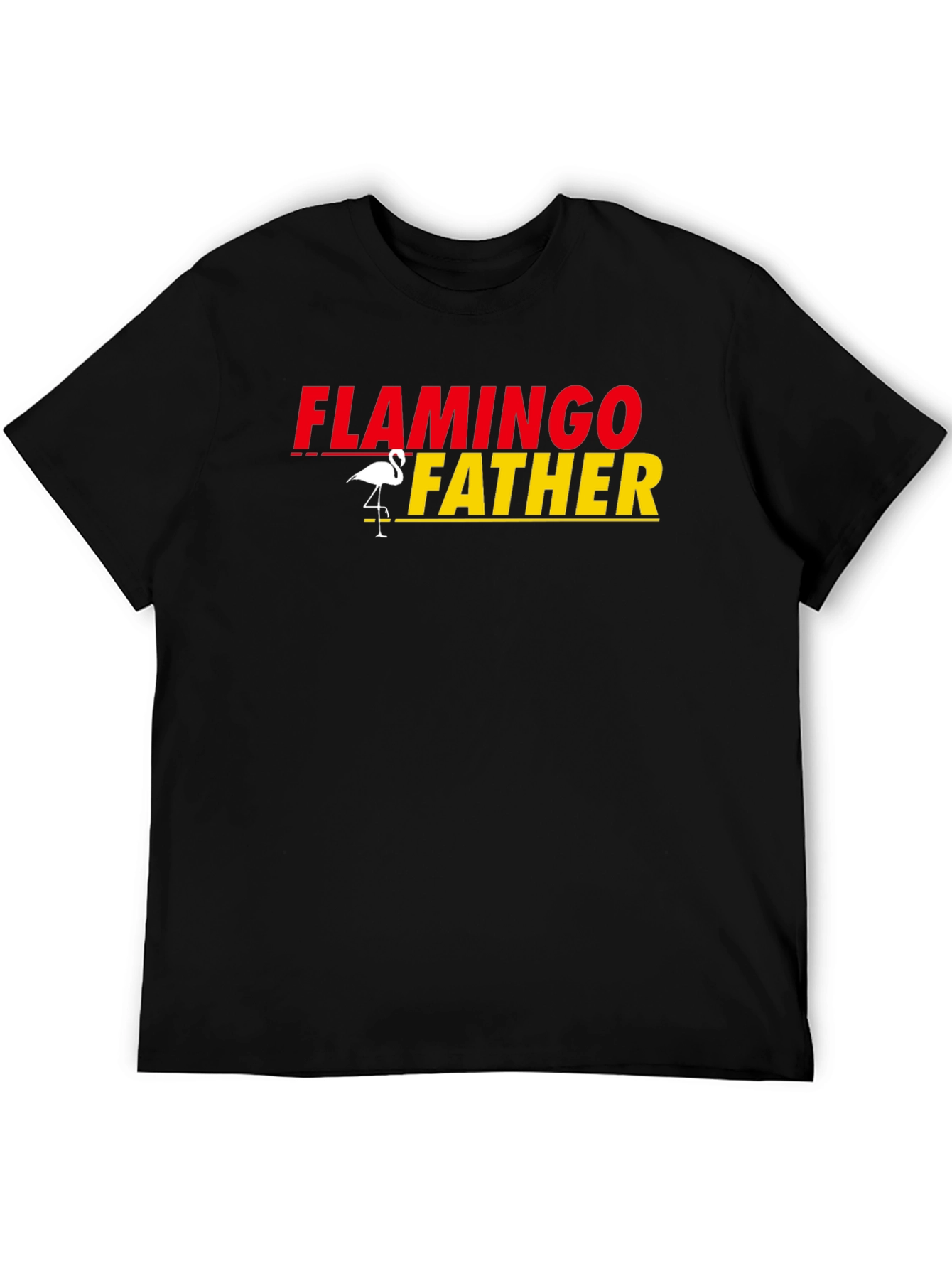 Flamingo Father Graphic Tee - Perfect Dad Gift!