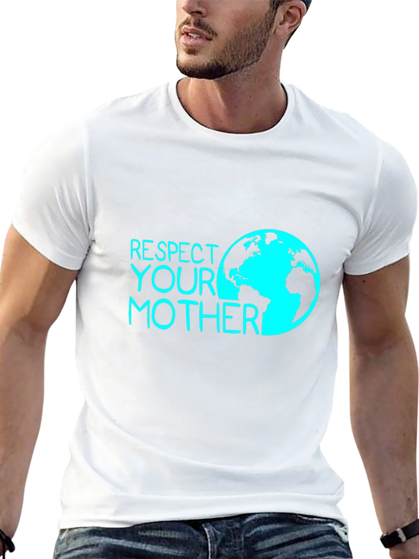 Respect Your Mother Earth Tee - Black Graphic T-Shirt