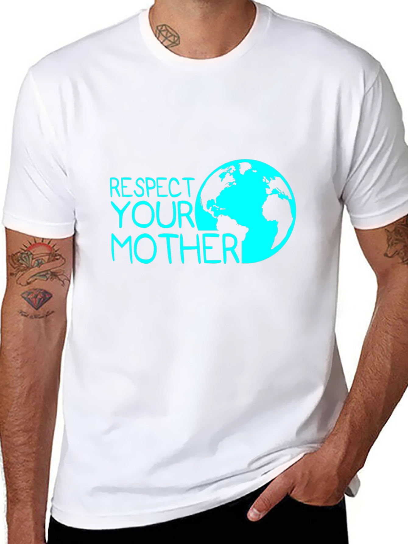 Respect Your Mother Earth Tee - Black Graphic T-Shirt