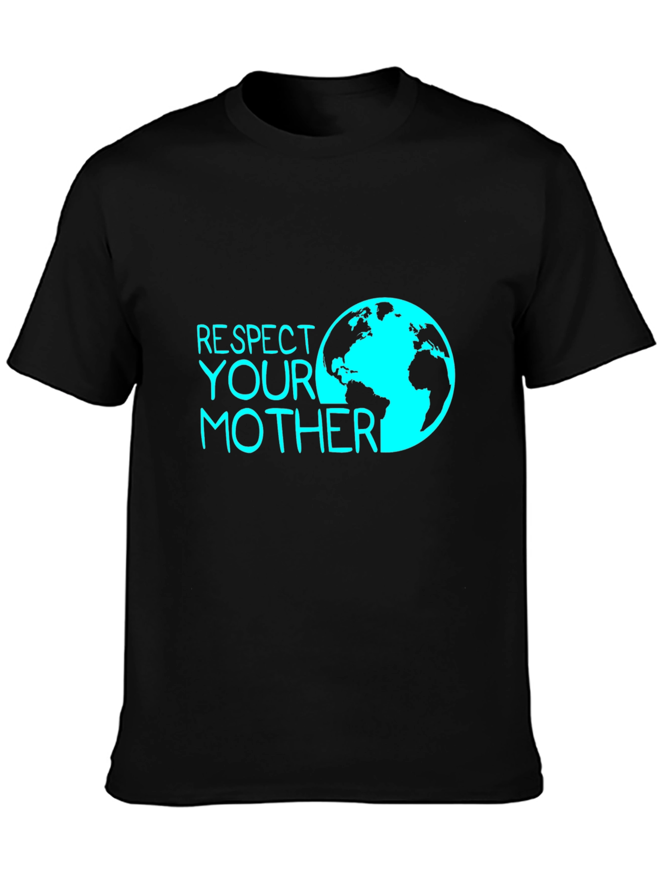Respect Your Mother Earth Tee - Black Graphic T-Shirt