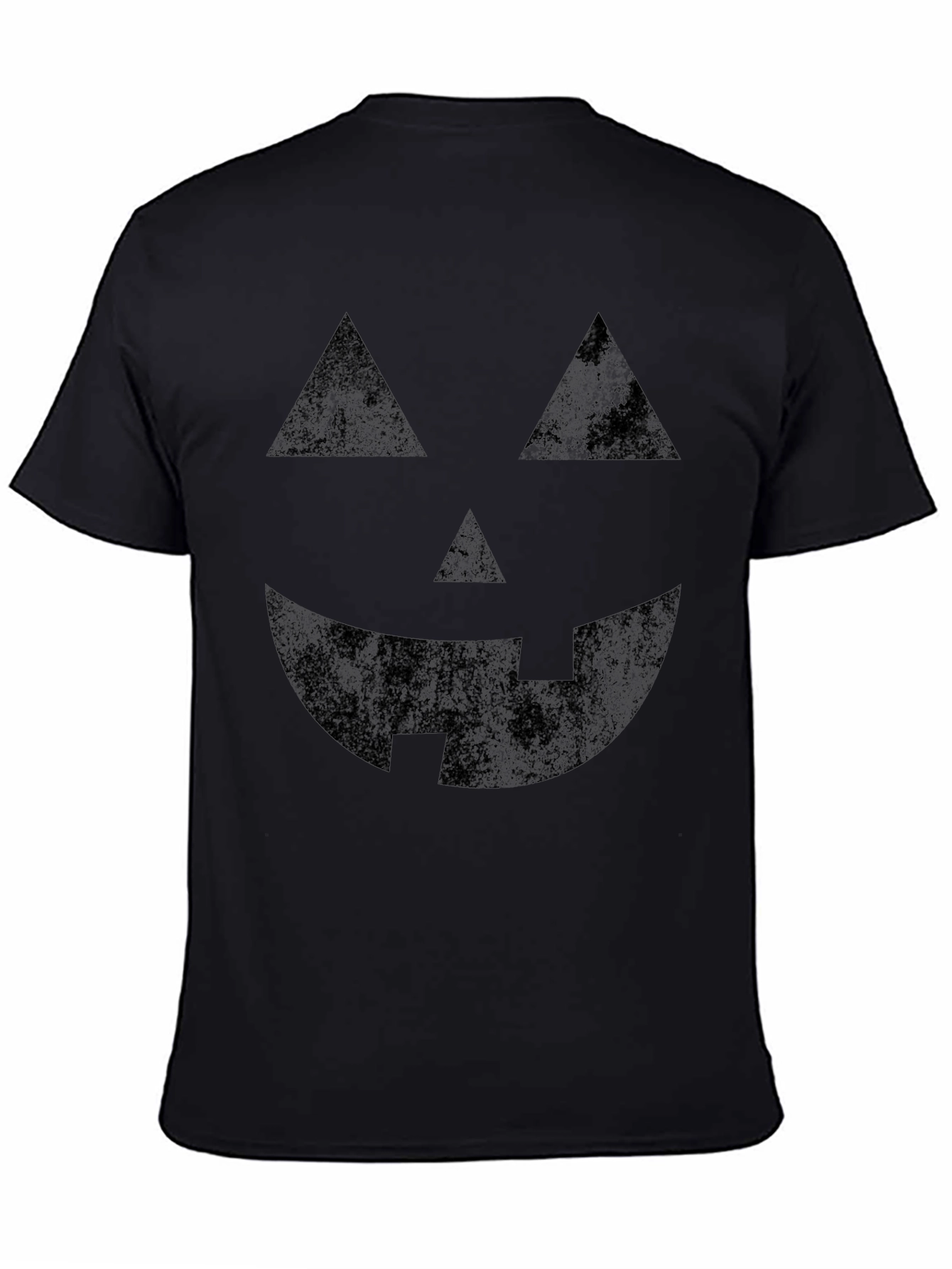 Halloween Pumpkin Face Black T-Shirt