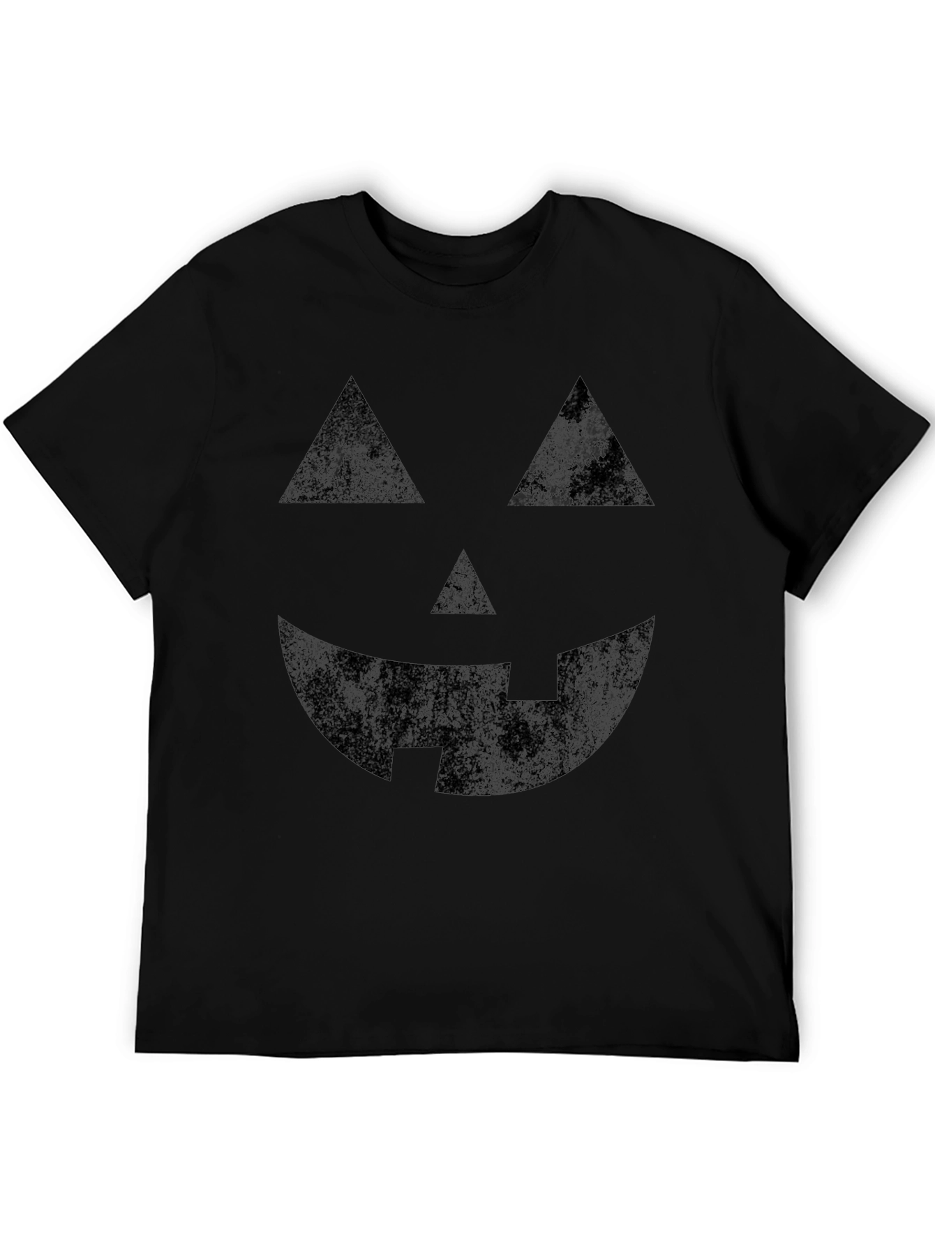 Halloween Pumpkin Face Black T-Shirt
