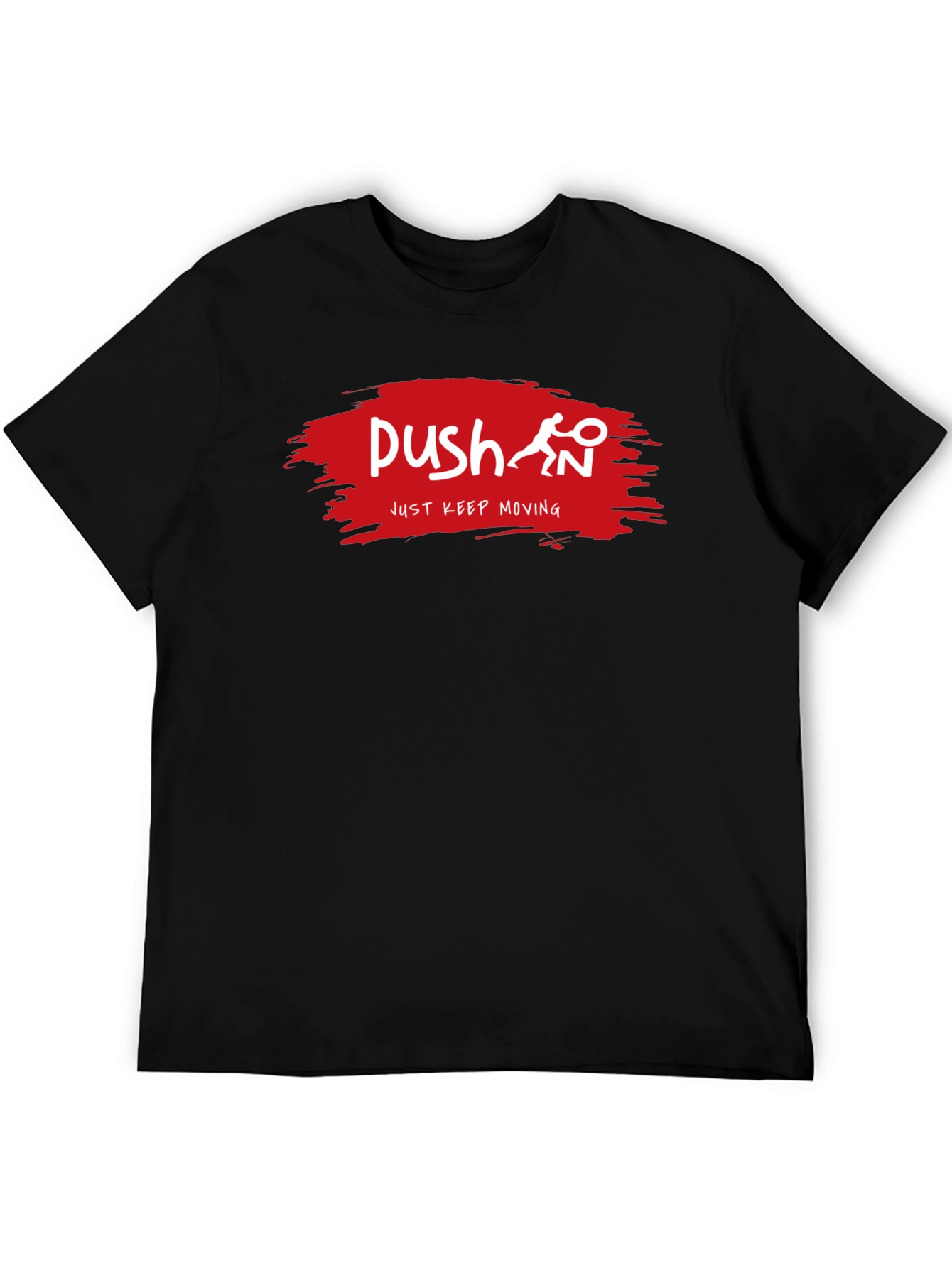Push Just Keep Moving Black T-Shirt