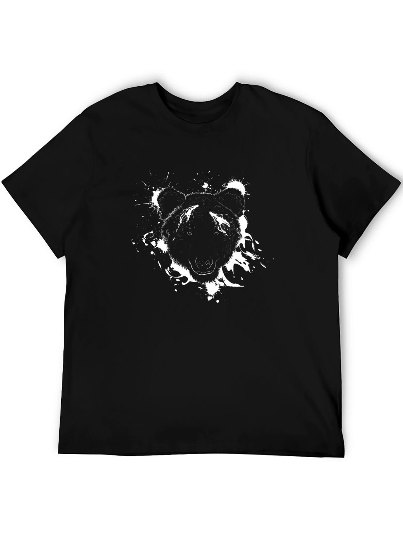 Bear Graphic Print T-Shirt - Casual Style