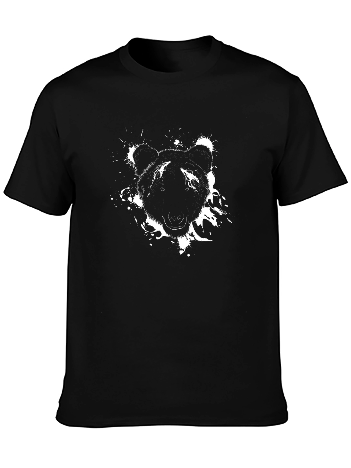 Bear Graphic Print T-Shirt - Casual Style