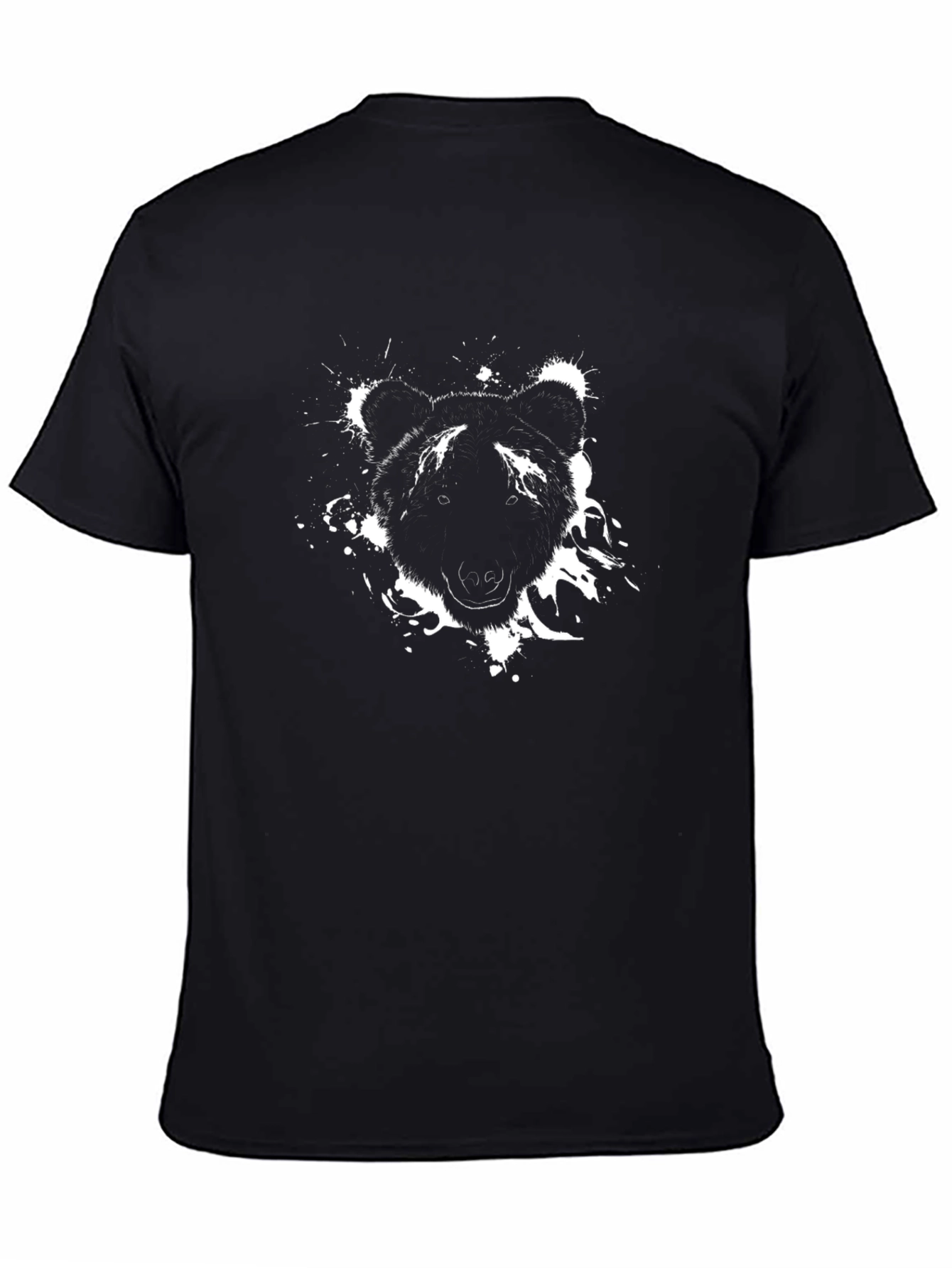 Bear Graphic Print T-Shirt - Casual Style