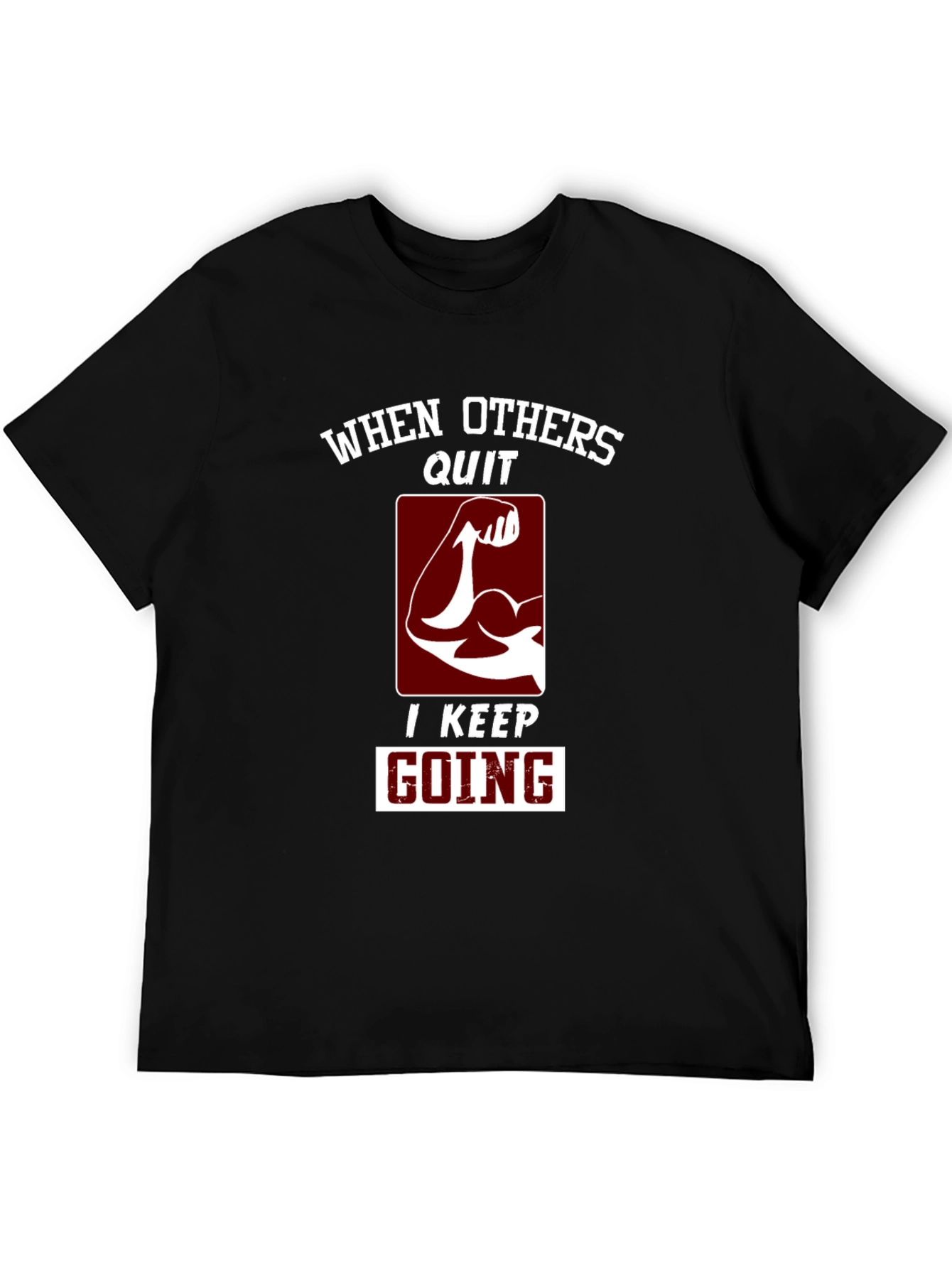 Motivational Graphic T-Shirt - Never Quit!