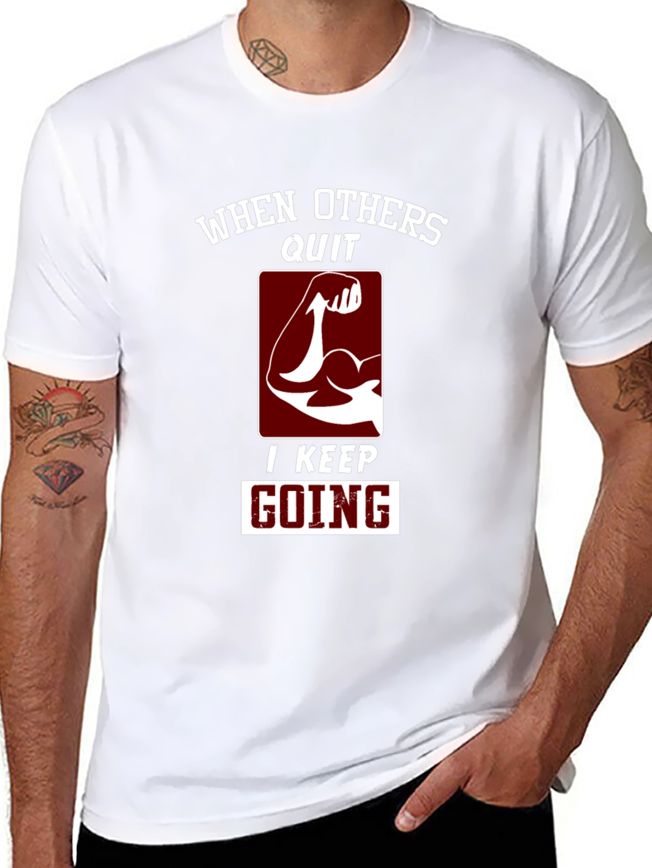 Motivational Graphic T-Shirt - Never Quit!