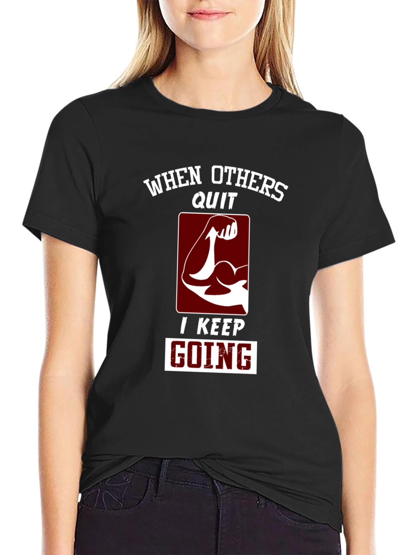 Motivational Graphic T-Shirt - Never Quit!