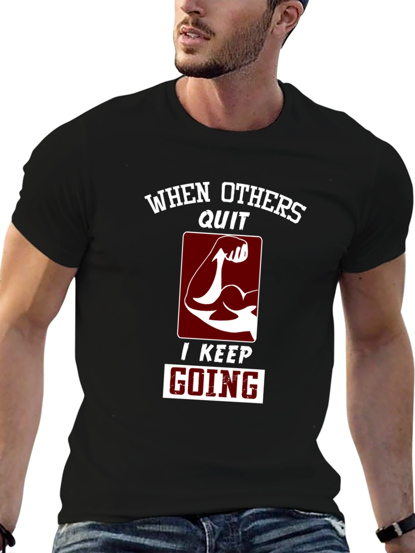 Motivational Graphic T-Shirt - Never Quit!