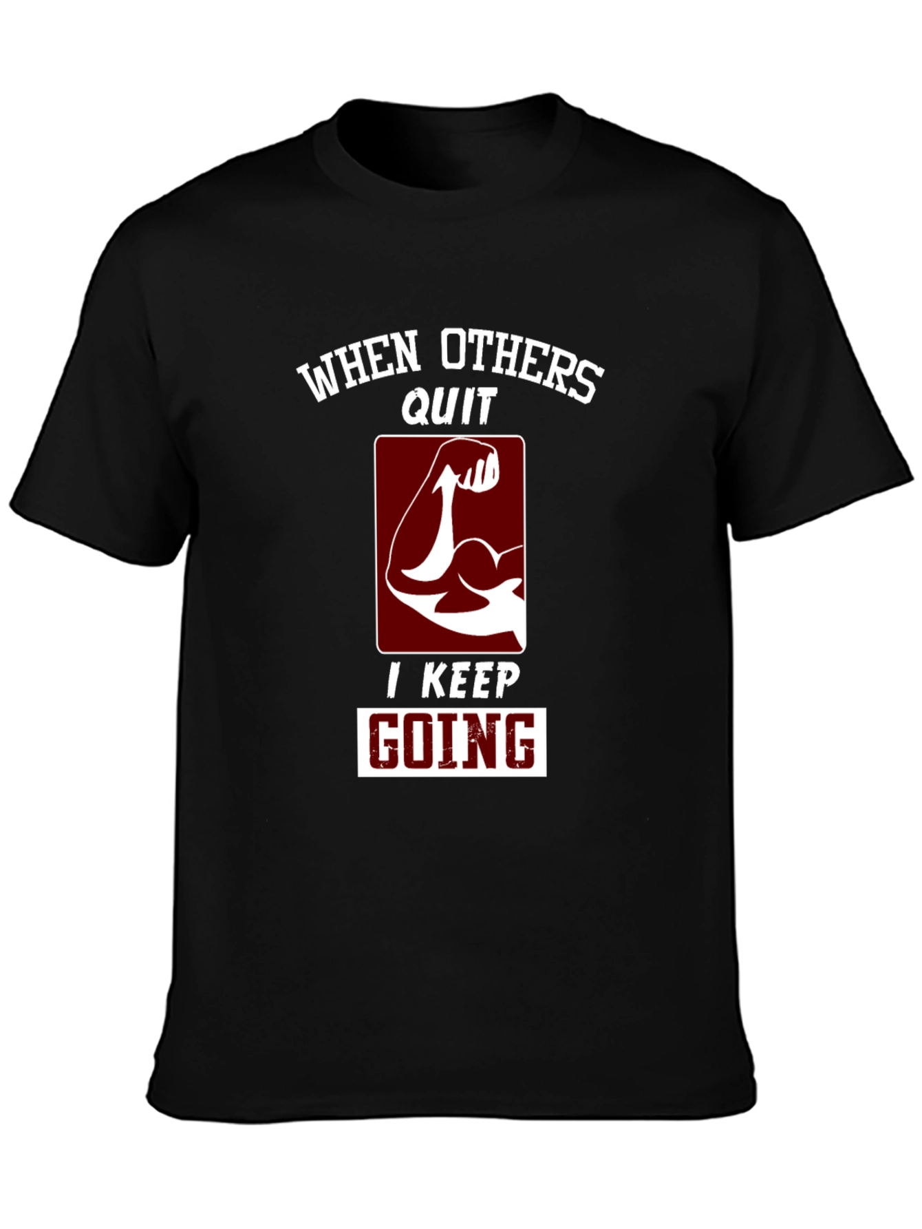 Motivational Graphic T-Shirt - Never Quit!