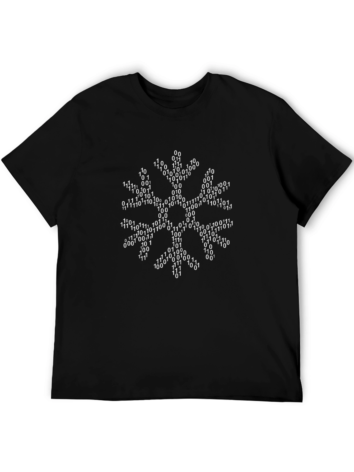 Binary Code Snowflake Graphic Tee
