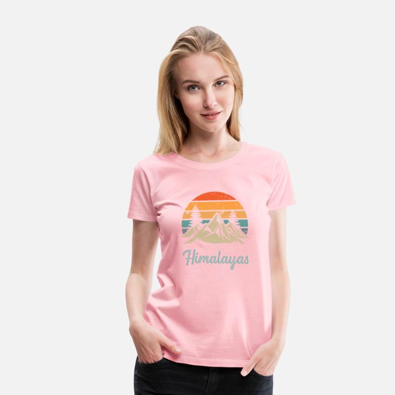 Himalayas Retro Vintage Mountain Sunset Outdoors W