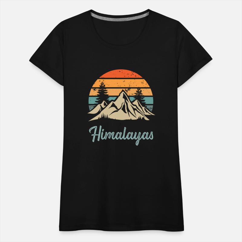 Himalayas Retro Vintage Mountain Sunset Outdoors W