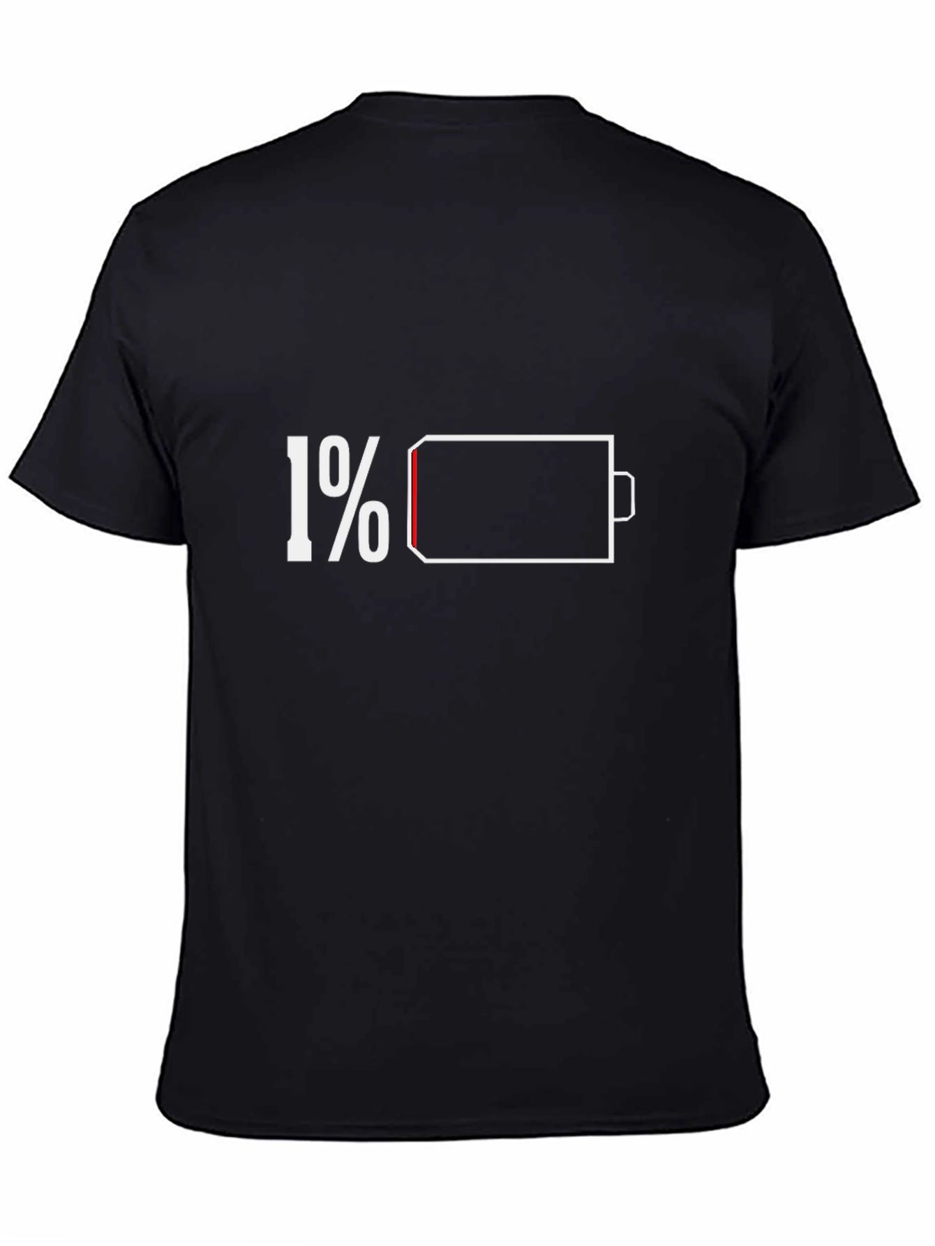 Low Battery T-Shirt - Black Funny Graphic Tee