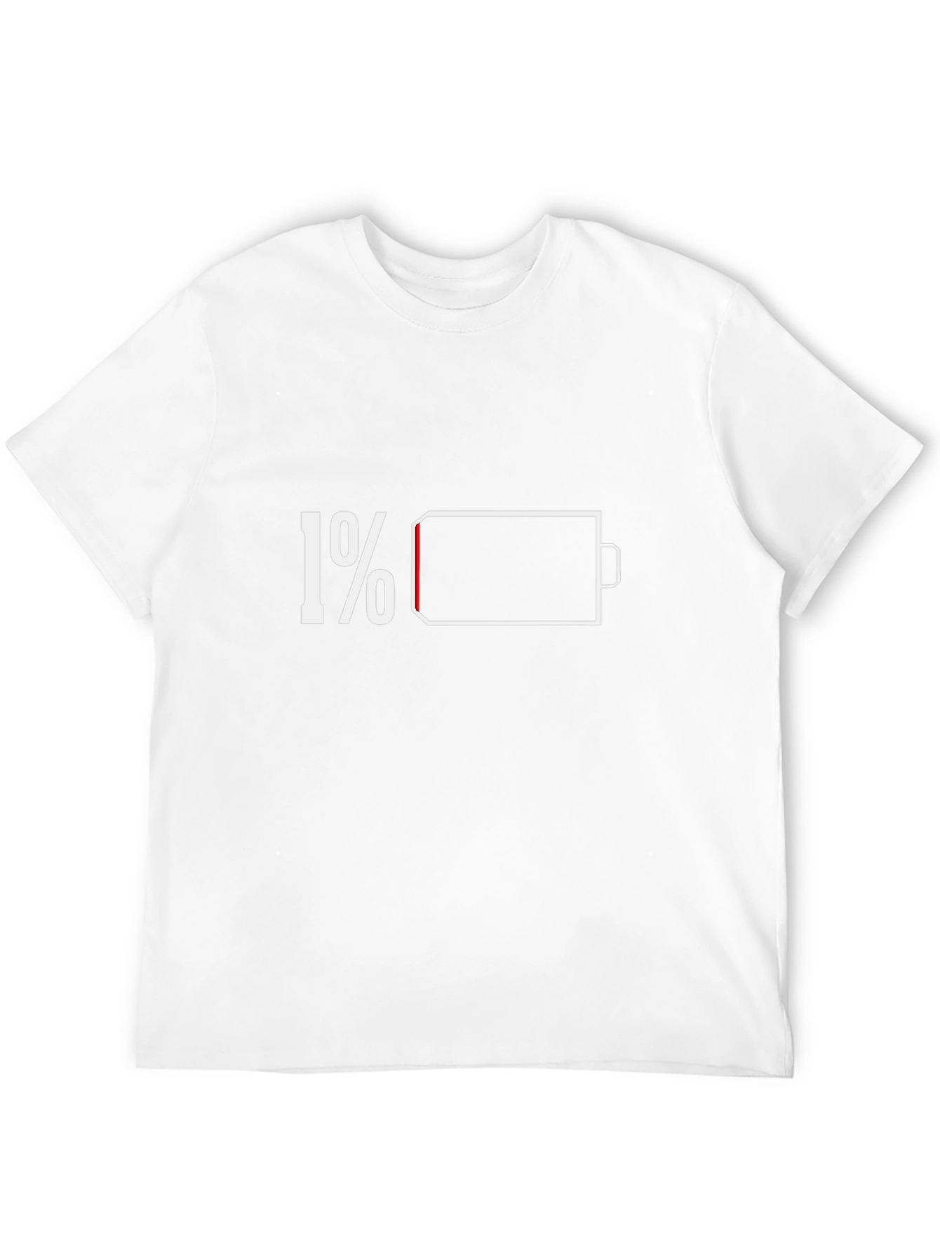 Low Battery T-Shirt - Black Funny Graphic Tee
