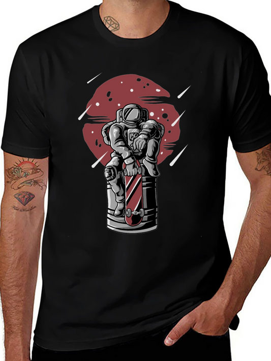 Astronaut Skateboard Graphic T-Shirt