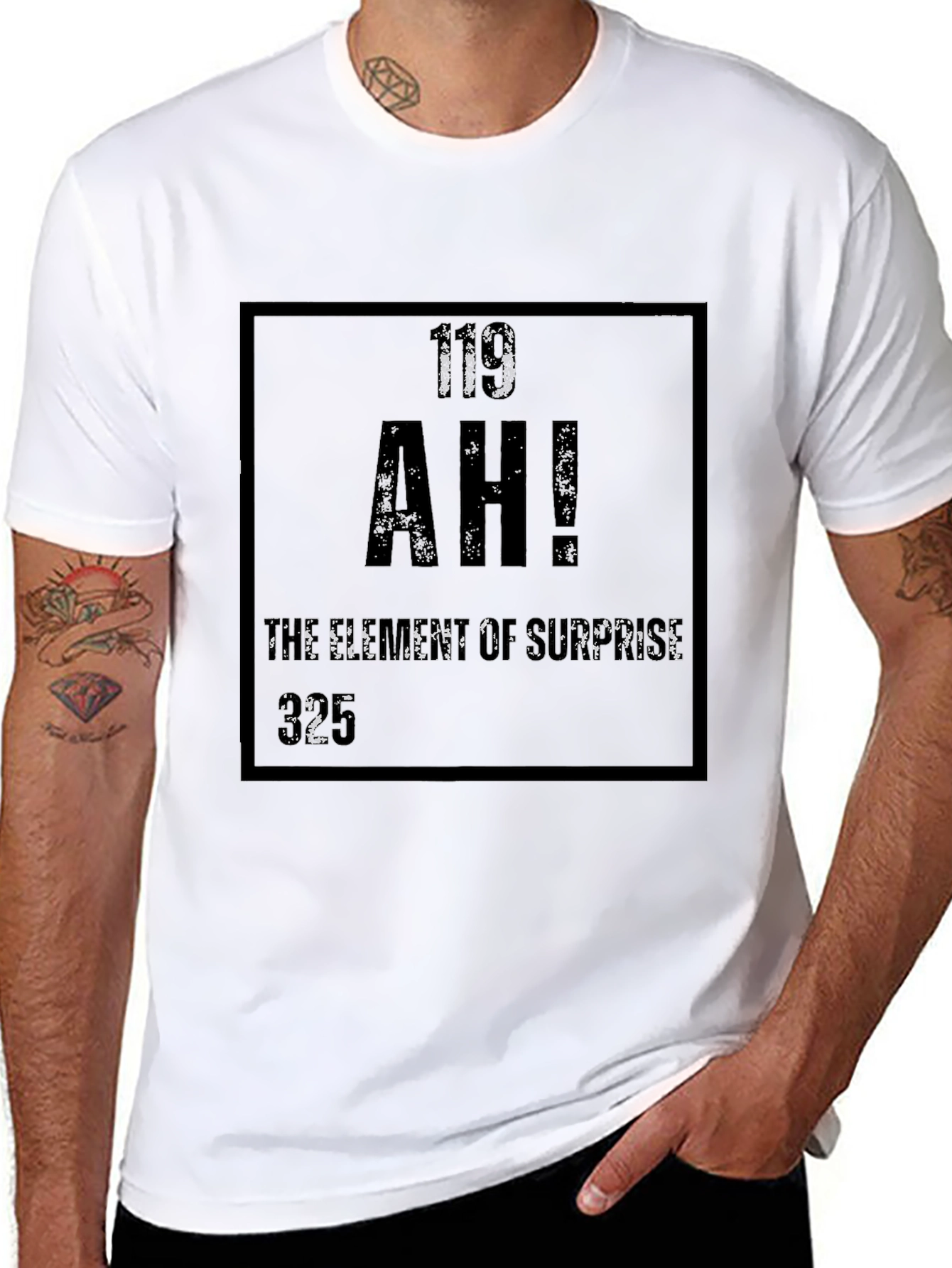 AH! Element of Surprise Funny Graphic T-Shirt
