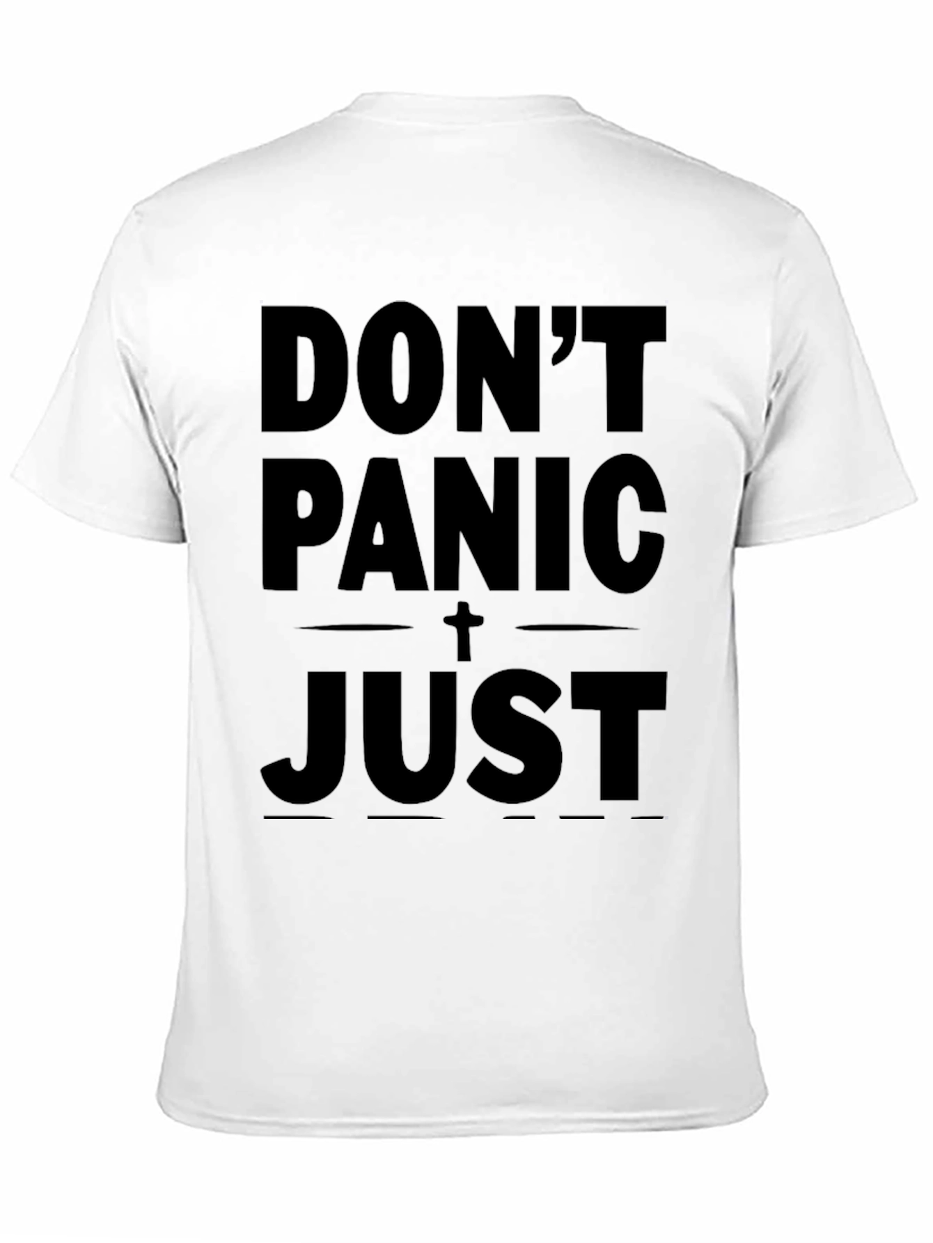 Dont Panic Just Pray Black Graphic Tee