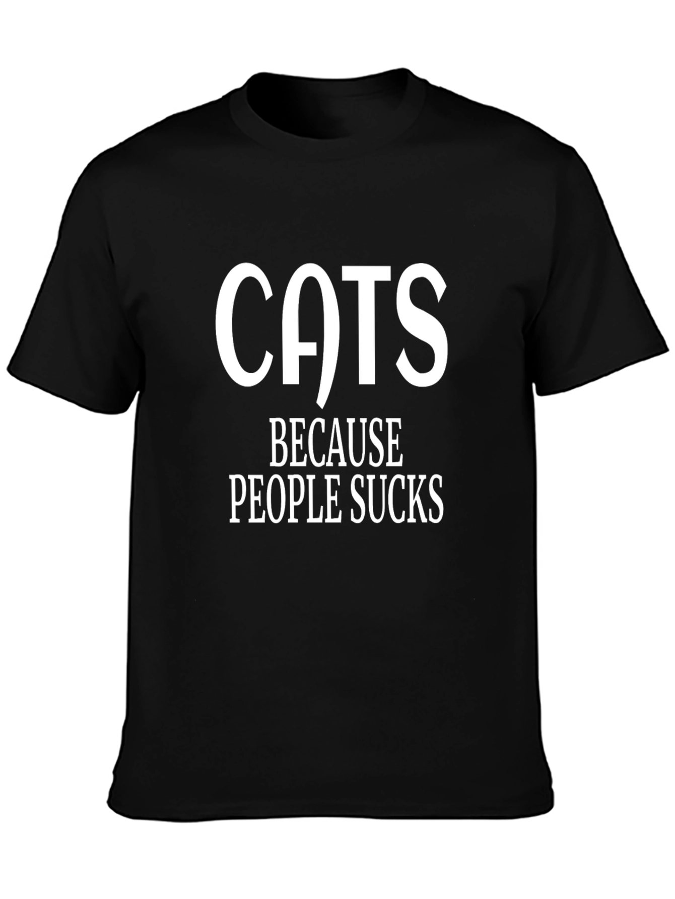 Cats Because People Sucks Graphic T-Shirt